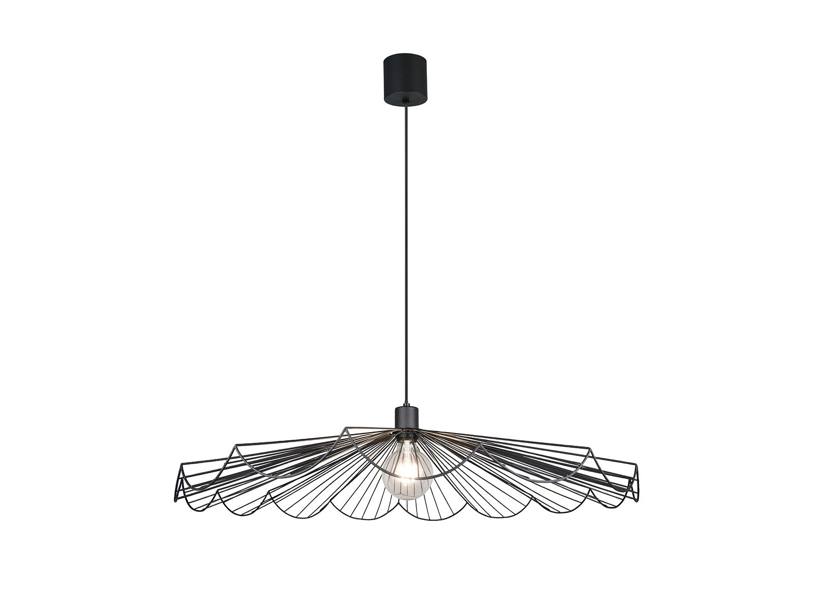 Reality Leuchten LED Pendelleuchte mit Metall Gitter Lampenschirm Ø 80cm, Dimmfunktion, LED wechselbar, Warmweiß, ausgefallene groß-e Lampe für über Esstisch hängend inkl. Leuchtmittel