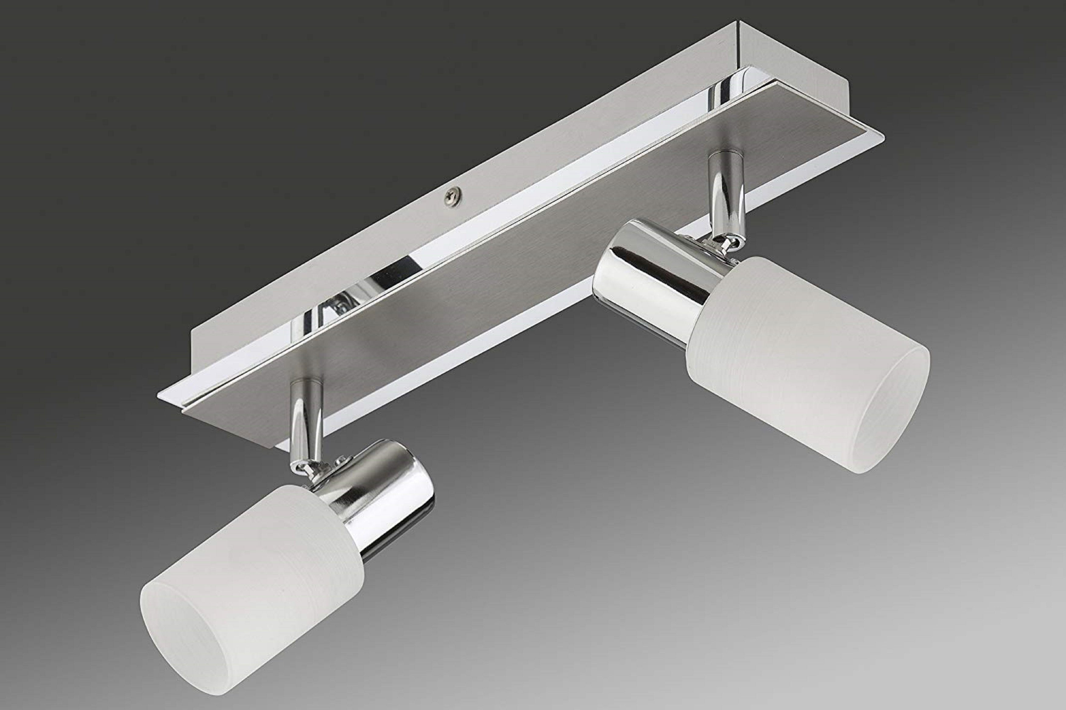 TRANGO LED Deckenstrahler, 2-flammig 2007-28 LED Deckenleuchte Chrom-Optik günstig online kaufen