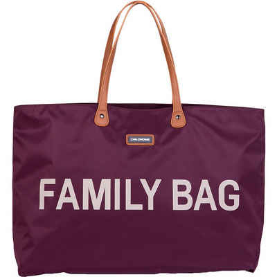 CHILDHOME Shopper Shoppingbag/Wickeltasche FAMILY BAG aubergine
