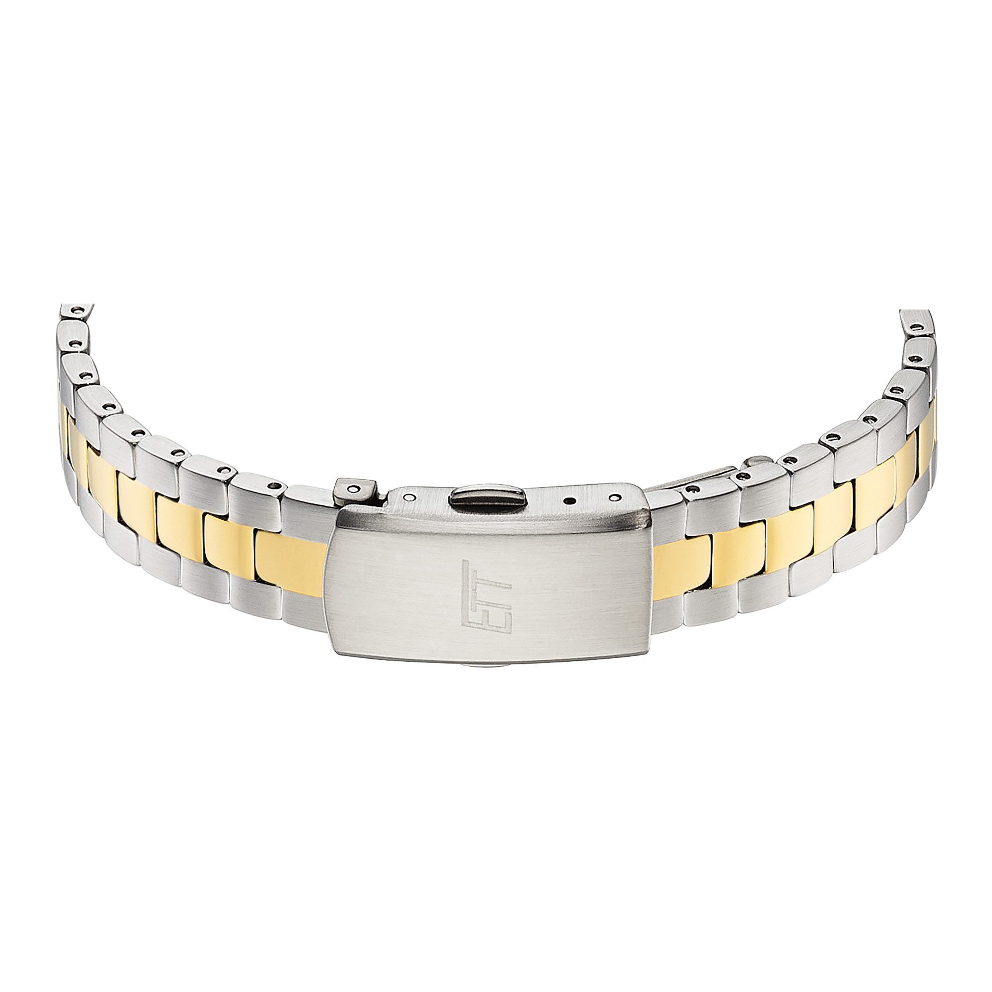 ETT Solaruhr ELS-12164-41M, Armbanduhr, Damenuhr, Partneruhr, Edelstahlarmband
