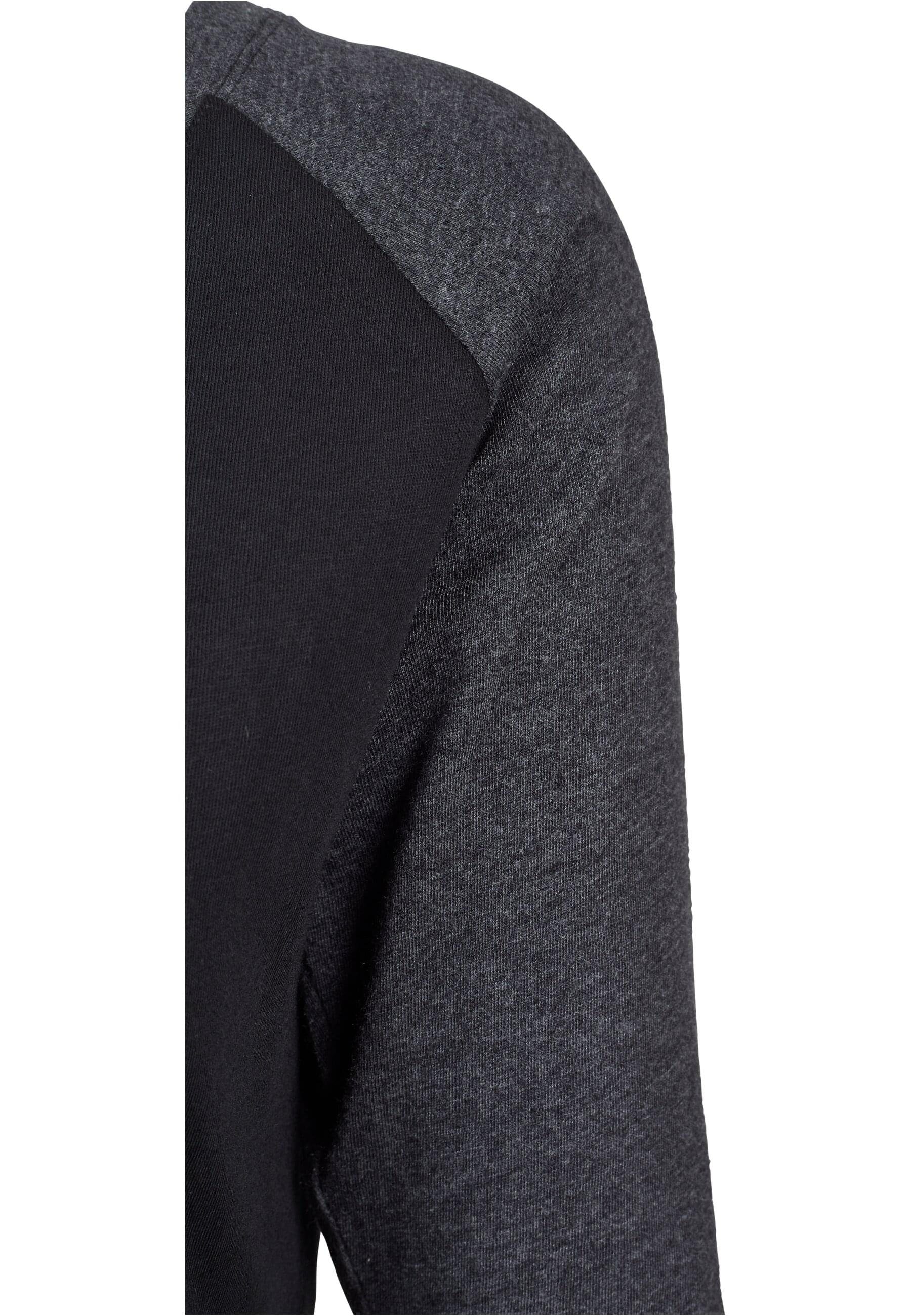 URBAN CLASSICS Kurzarmshirt Damen black/charcoal (1-tlg) Raglan 3/4 Tee Contrast Ladies