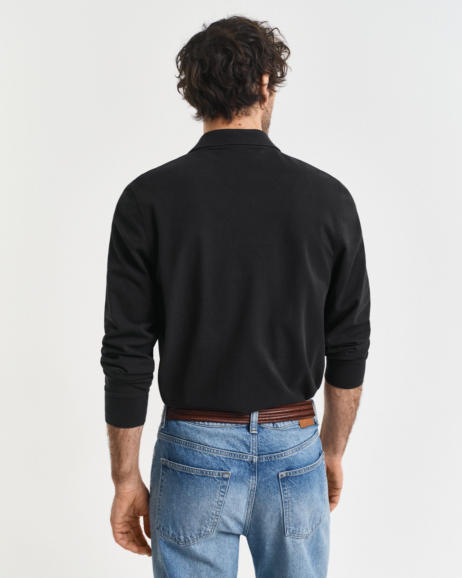 Gant Poloshirt REG SHIELD LS PIQUE RUGGER mit Logotickerei auf der Brust