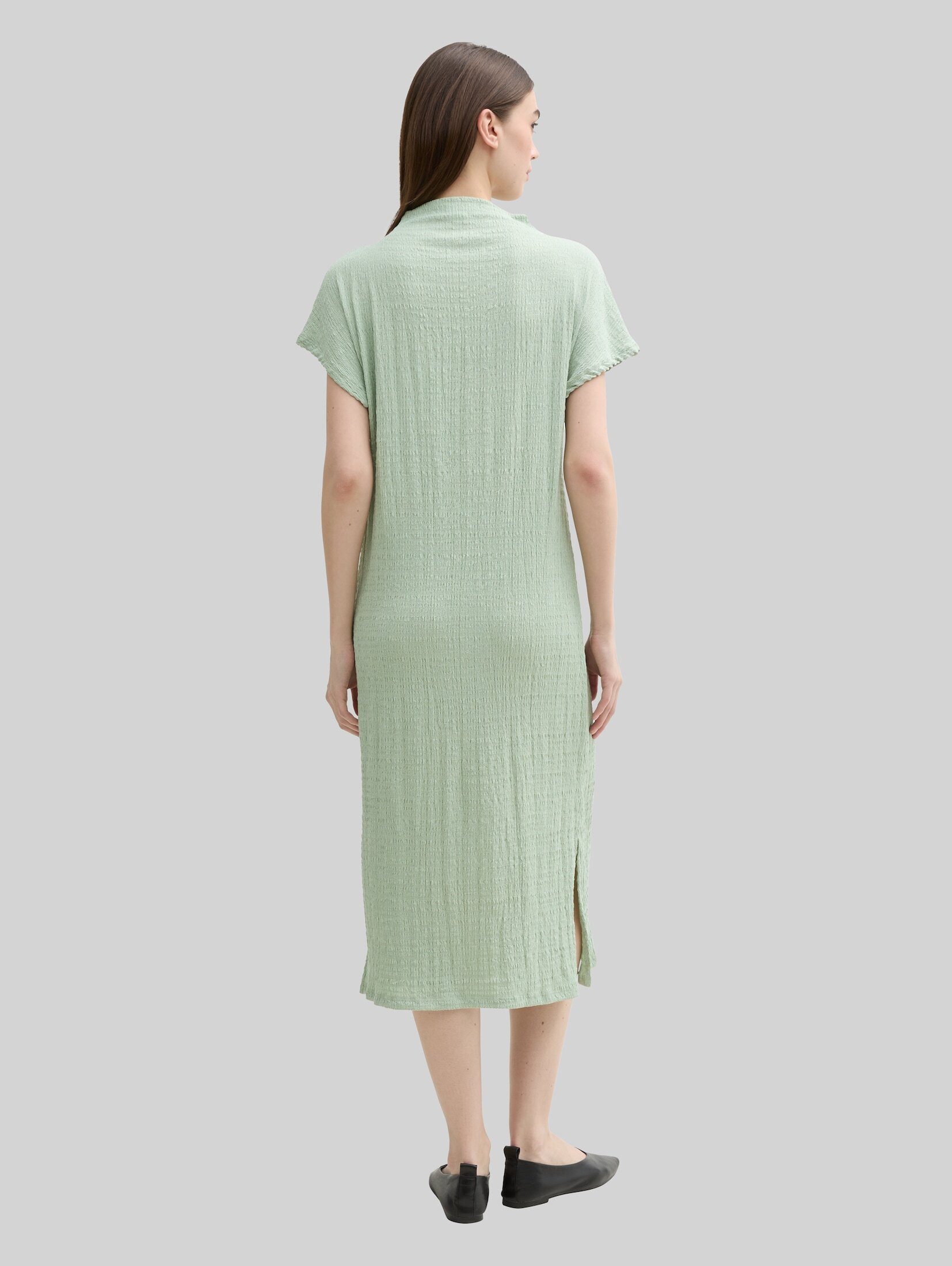 TOM TAILOR Denim Sommerkleid Kleider & Jumpsuits Midi-Kleid mit Stehkragen
