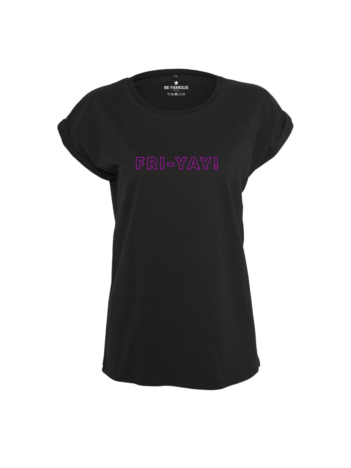 Be Famous Print-Shirt Classic Roll Up FRIYA (1-tlg., keine)