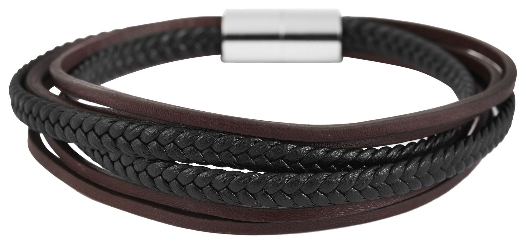 AKZENT Armband Tigist Echtleder silber