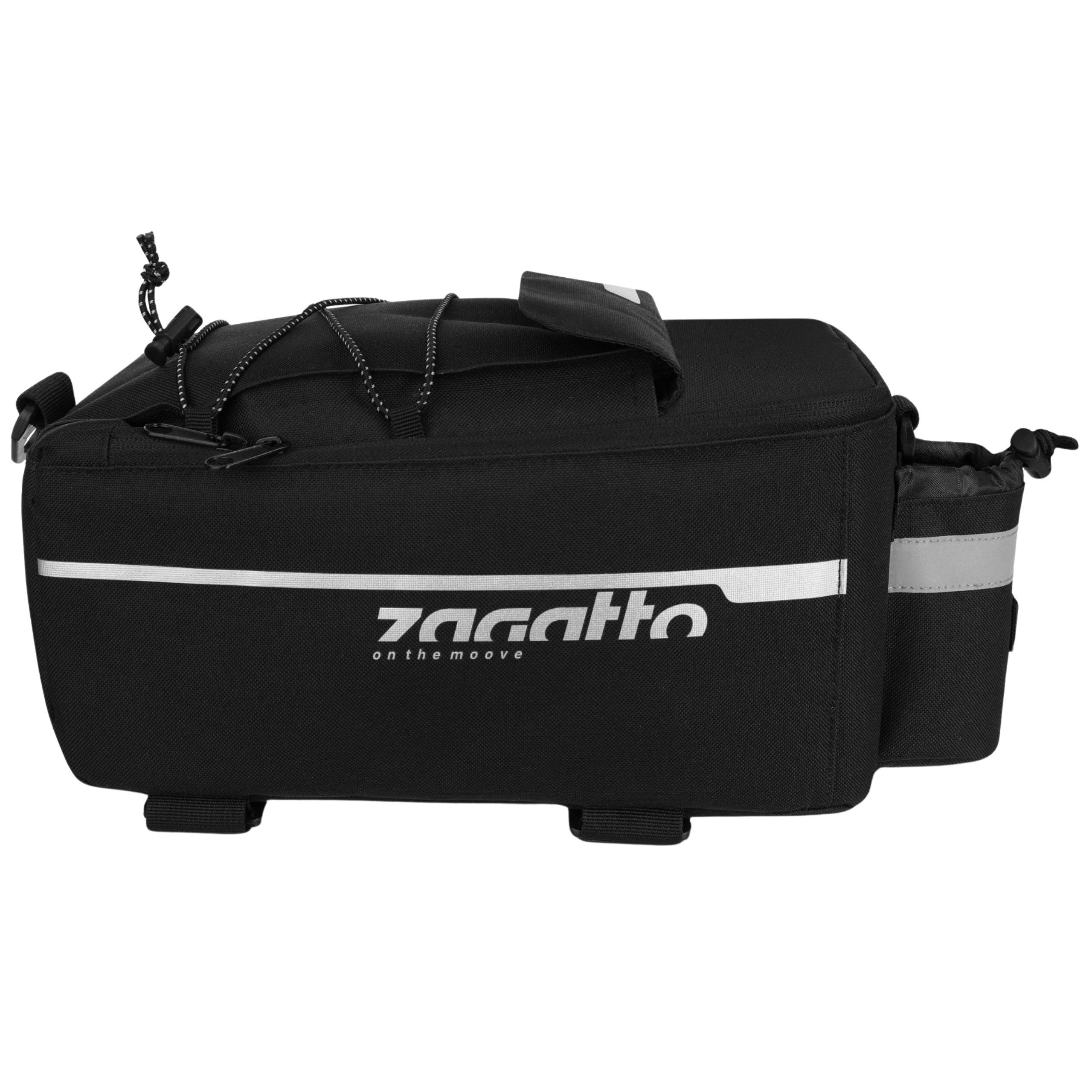 Sarcia.eu Fahrradkoffer Zagatto Schwarzer Fahrradkoffer für Gepäckträger 13x17x35cm