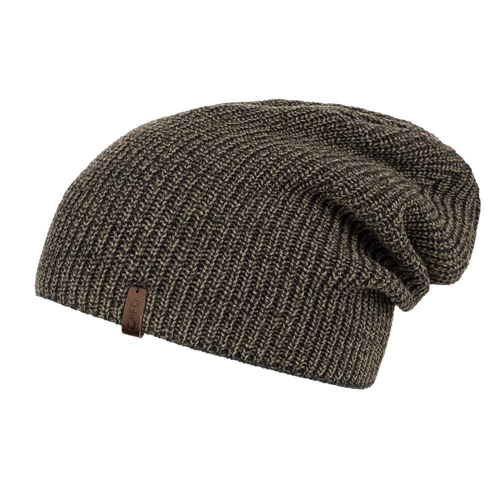 CAPO Strickmütze Strickbeanie, doppelt Rippstruktur, Melange (1-St)