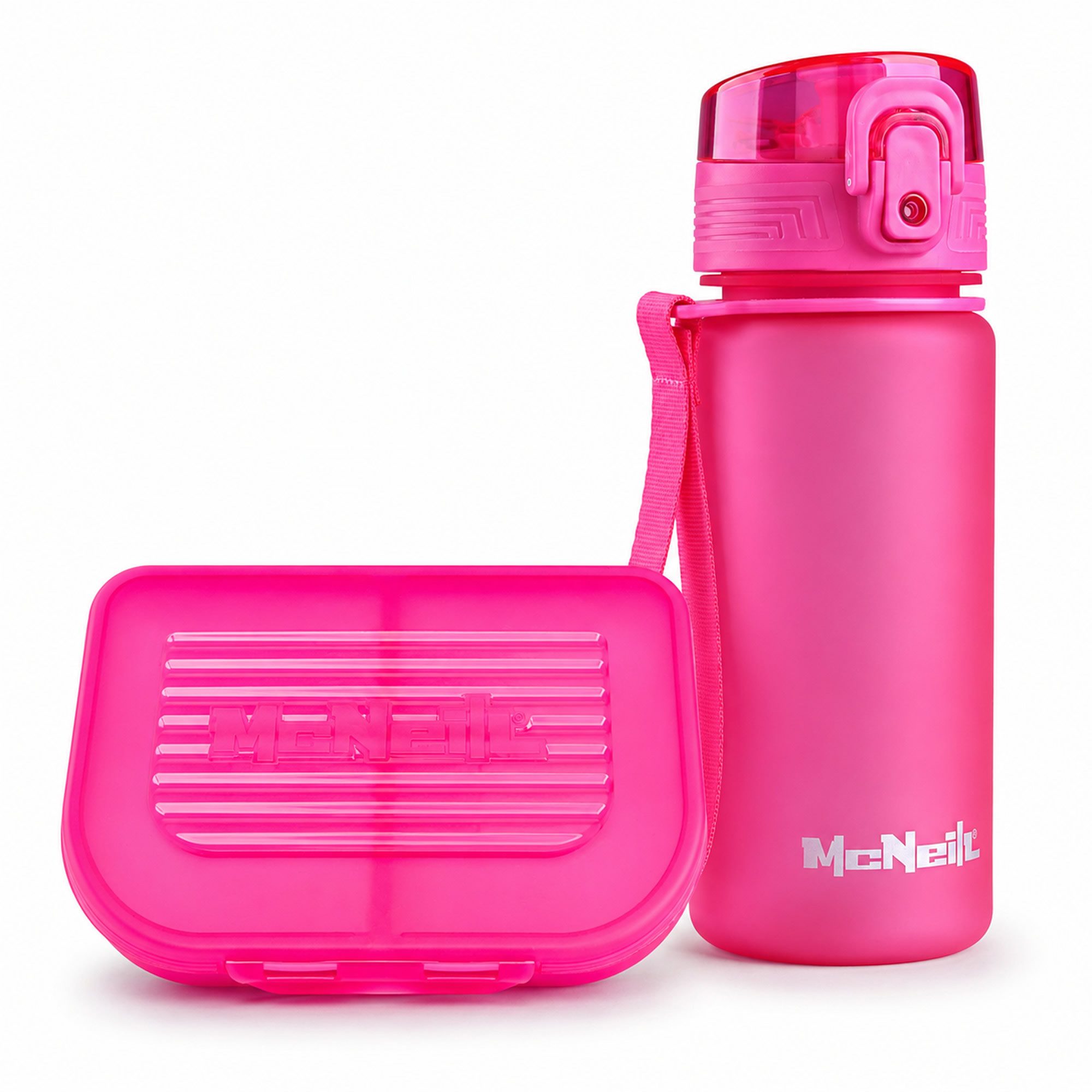 McNeill Lunchbox McNeill Lunch Set Brotdose mit Trennwand & Trinkflasche 400 ml, (Spar-Set, Trinkflasche ca. 400 ml und Brotdose mit Trennwand), Brotzeitdose & Trinkflasche