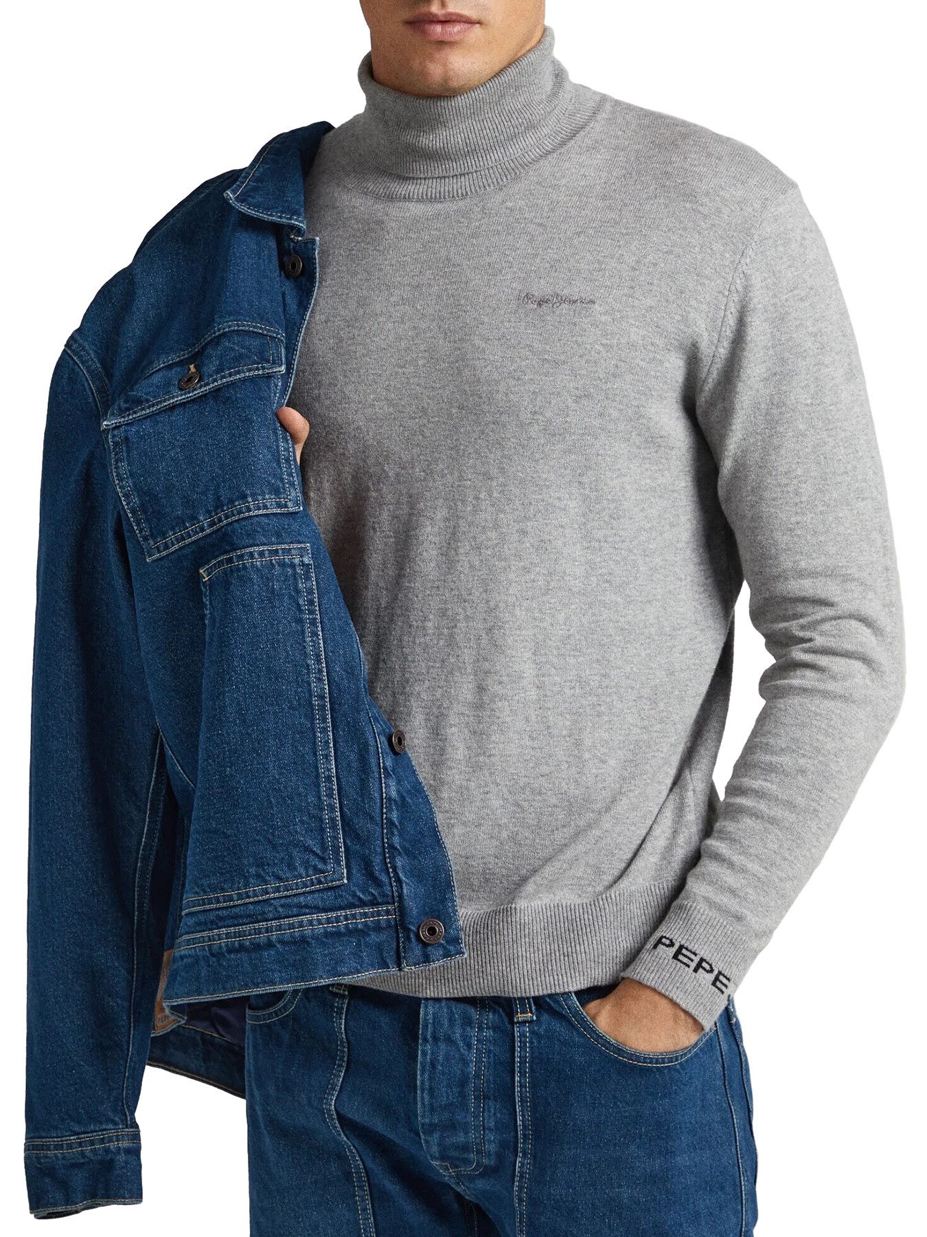 Pepe Jeans Sweatshirt Rollkragen - Wollpullover günstig online kaufen