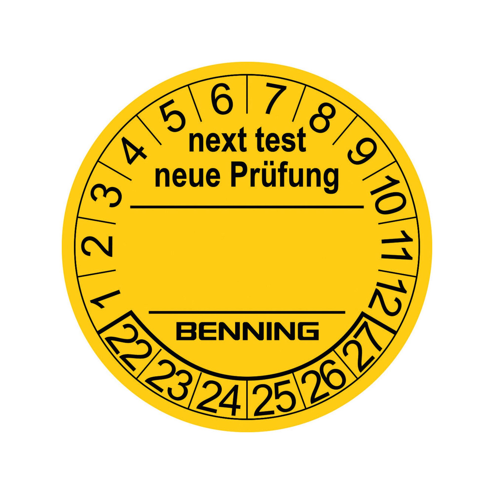 Benning Etiketten BENNING Prüfplaketten D30mm RL
