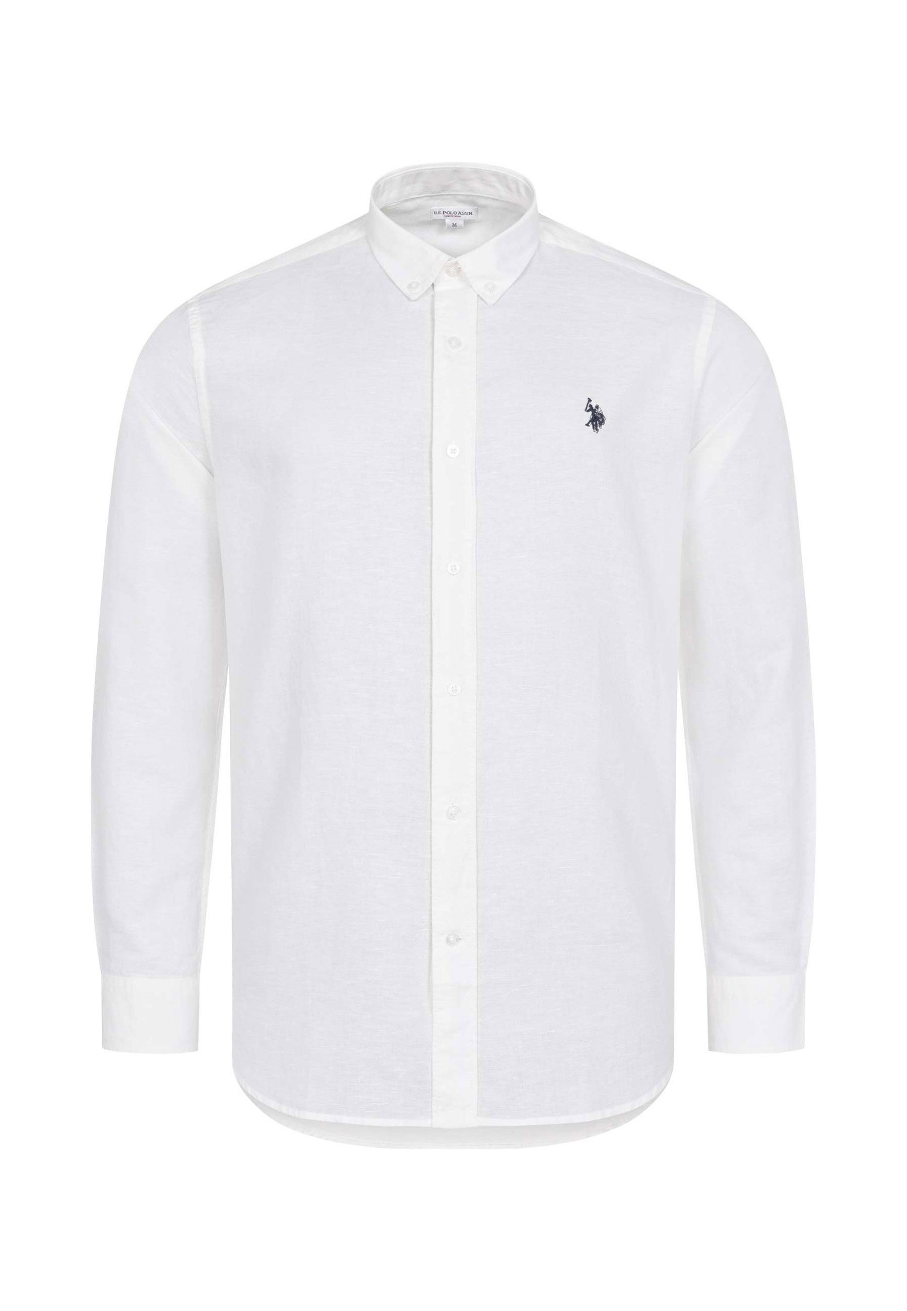 U.S. Polo Assn. Leinenhemd USBlaake Herren Leinenhemd – Sommerhemd luftig mit Button-Down-Kragen Leichtes Hemd aus Leinenmix mit Knopfleiste – Bild 5 von 5