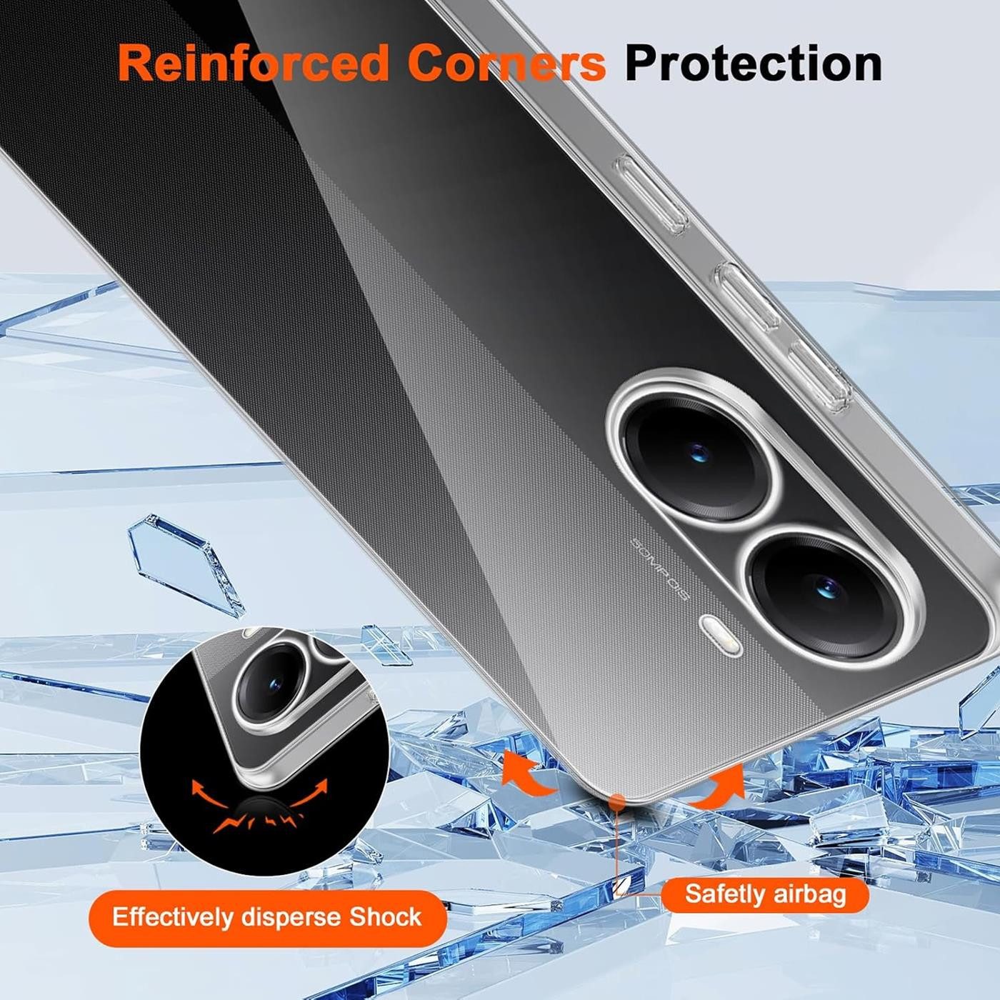 CoolGadget Handyhülle Transparent Ultra Slim Case für Xiaomi Poco X7 Pro 6,67 Zoll, Silikon Hülle Dünne Schutzhülle für Poco X7 Pro 5G Hülle