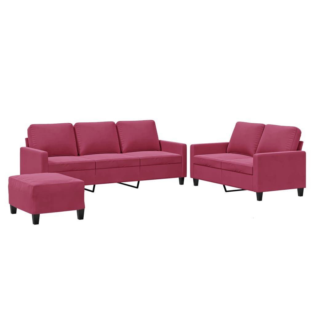 vidaXL Sofa 3-tlg. Sofagarnitur mit Kissen günstig online kaufen