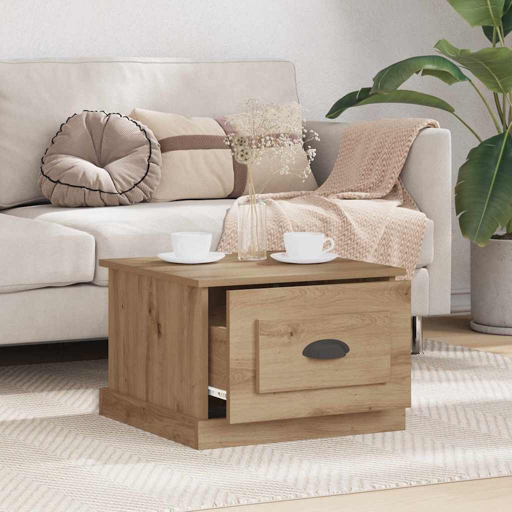 vidaXL Couchtisch Couchtisch Artisan-Eiche 50 x 50 x 35 cm Holzwerkstoff (1-St) – Bild 4 von 5