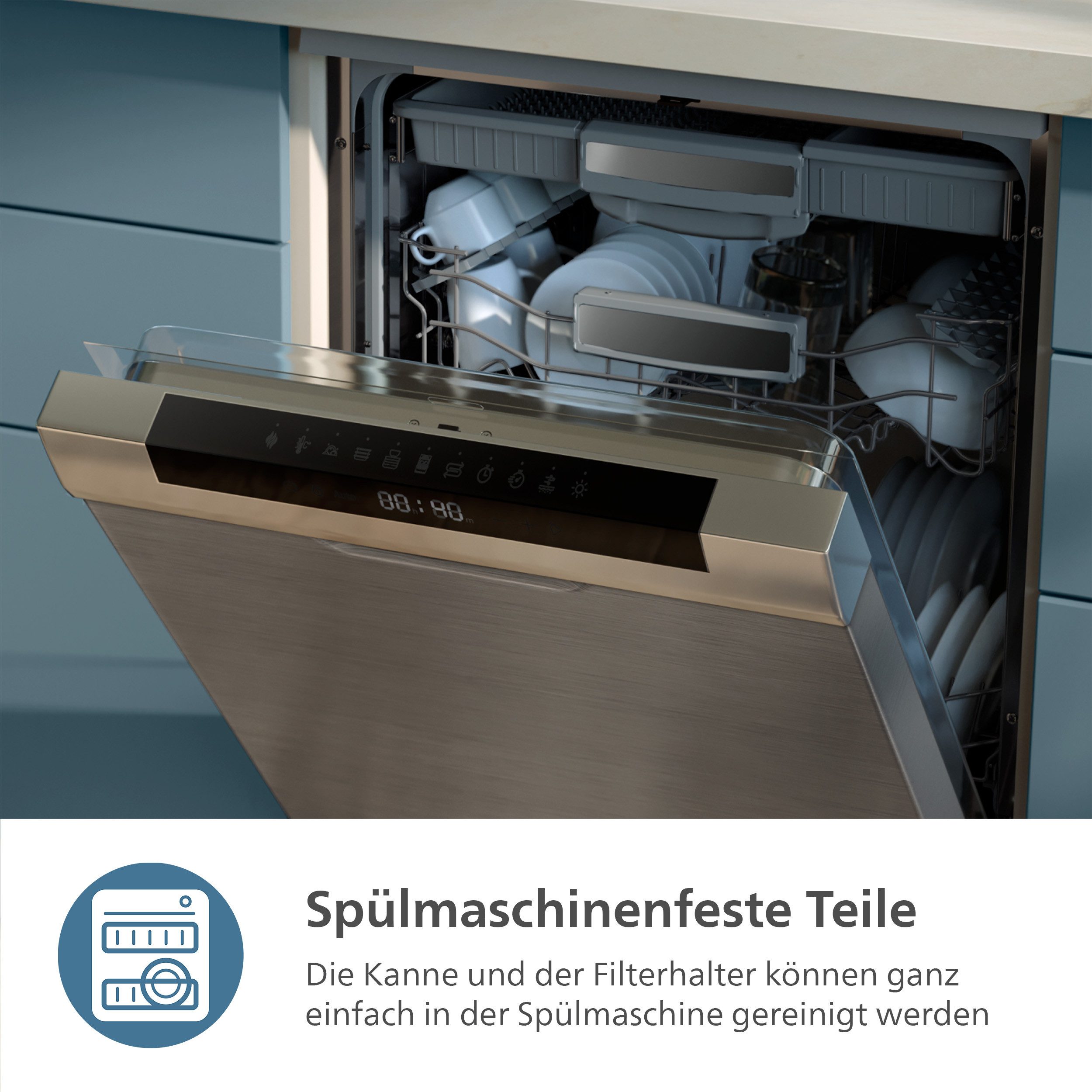 Philips Filterkaffeemaschine HD7461/20 Daily Collection, 1,2l Kaffeekanne, Papierfilter 1x4, Aroma-Twister, Tropfstopp, Abschaltautomatik, Schwarz