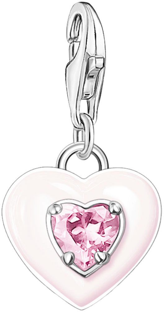 THOMAS SABO Charm Herz rosa, 1915-041-9, mit Zirkonia (synth)