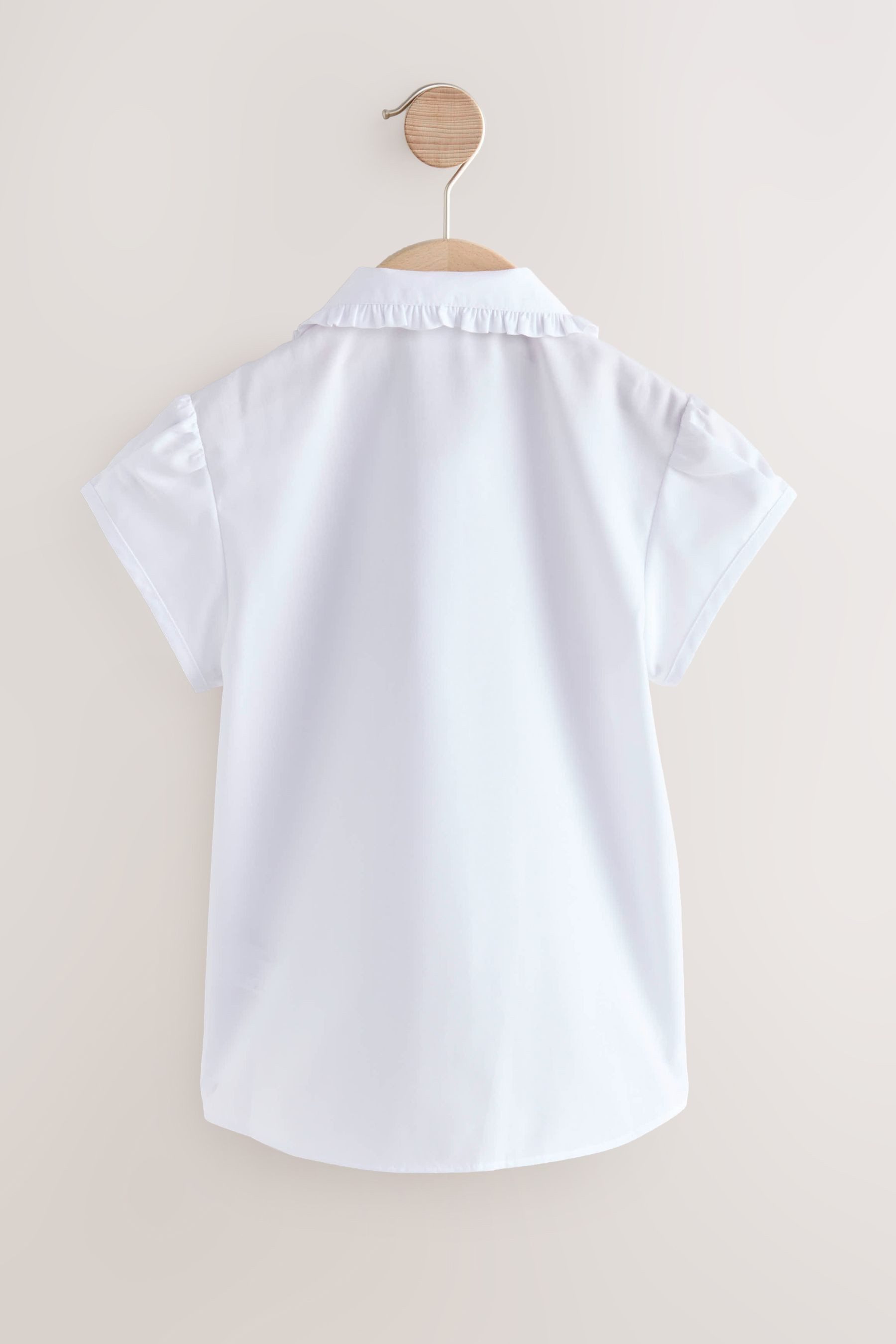 Next Kurzarmbluse Kurzarm-Schulbluse mit gerüschtem Kragen günstig online kaufen
