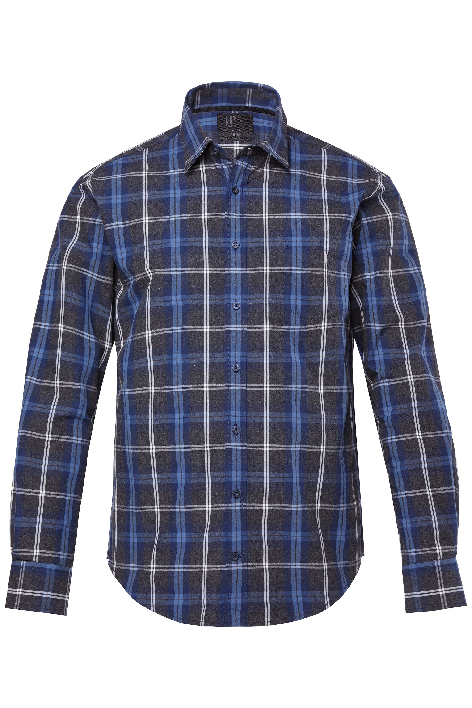JP1880 Businesshemd Karohemd Langarm Kentkragen Modern Fit günstig online kaufen