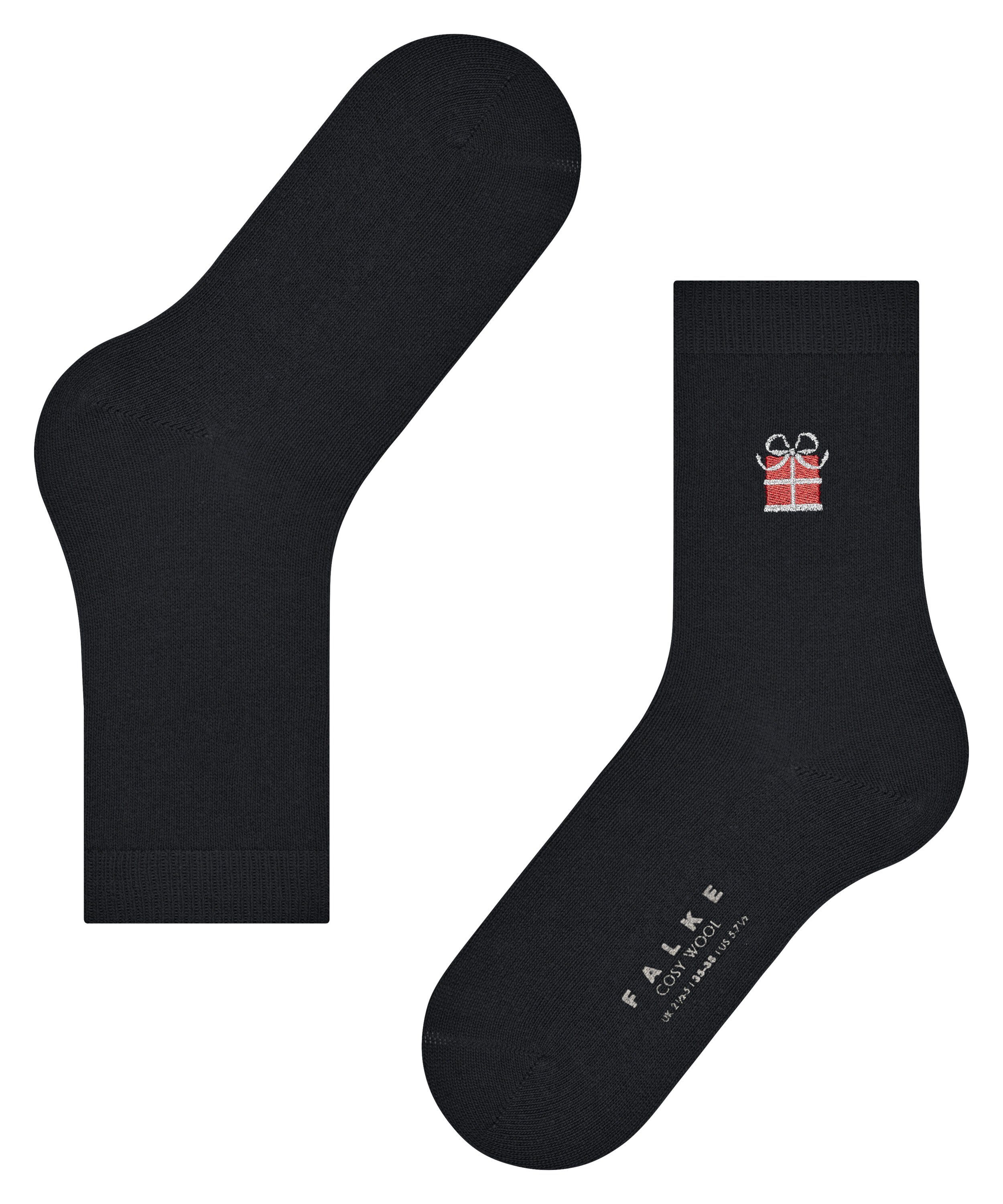 (3000) Wool X-Mas (1-Paar) Gift Cosy Socken FALKE black