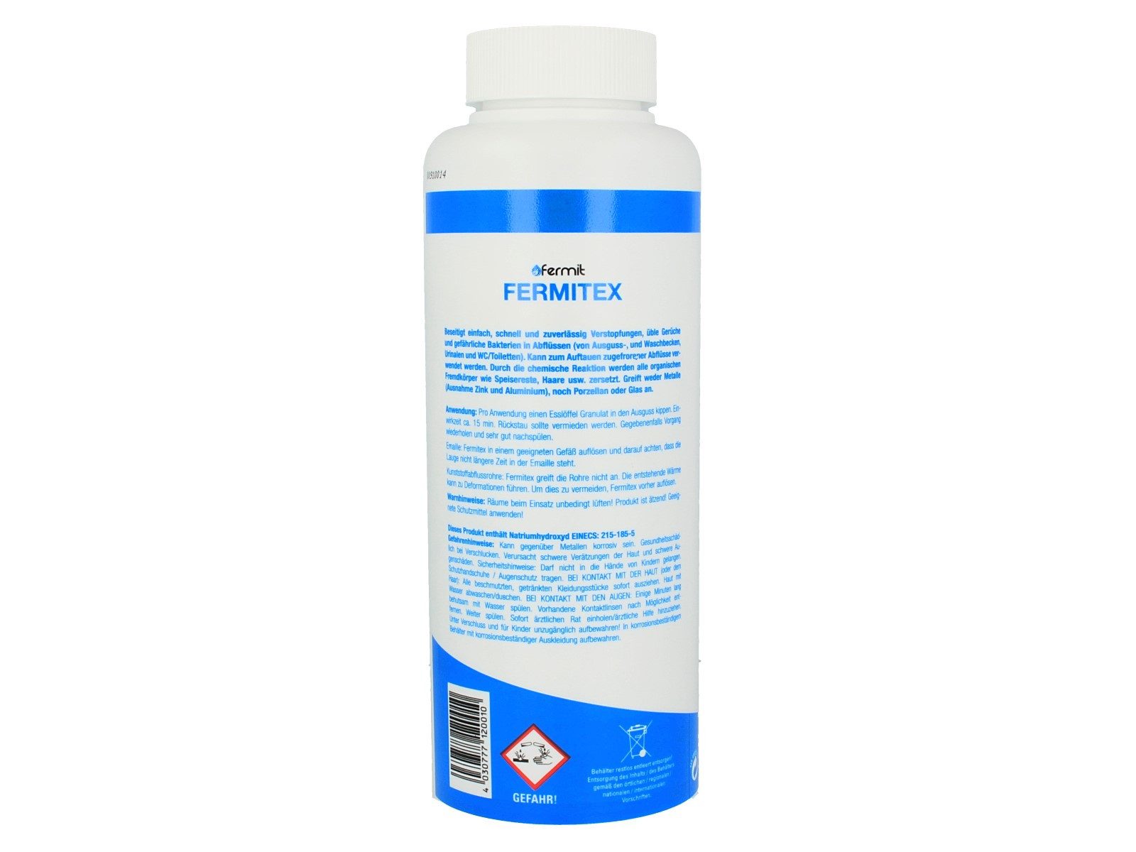 Fermit Fermitex Rohrfrei, Rohrreiniger chemischer Abflussreiniger Rohrreiniger