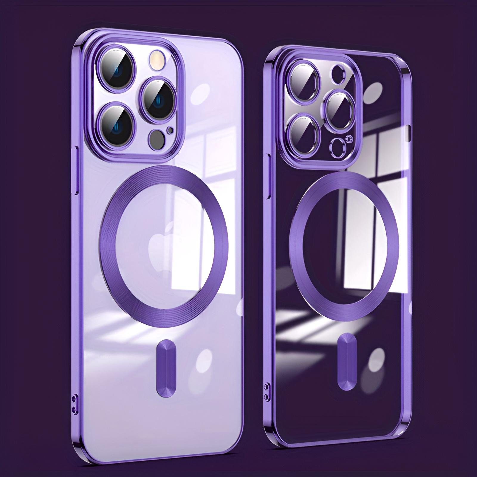 Numerva Handyhülle Magsafe Handy Hülle für Apple iPhone 11, Schutzhülle TPU Case Cover Bumper Magsafe Magnet und Kameraschutzglas