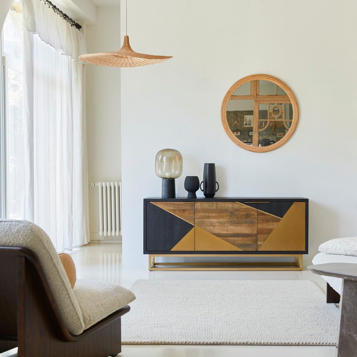 Tikamoon Sideboard Sideboard Oscar aus Eichenholz 160