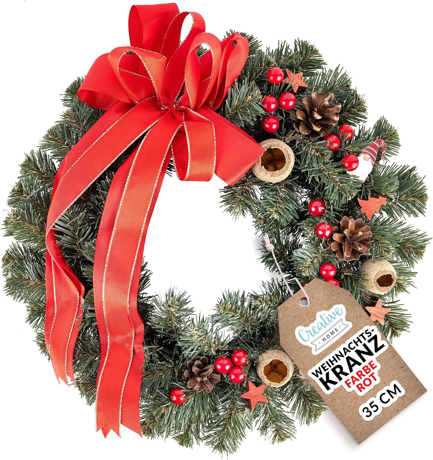 Kunstkranz Weihnachtskranz Türkranz Weihnachten Künstlich Durchmesser 35 cm günstig online kaufen