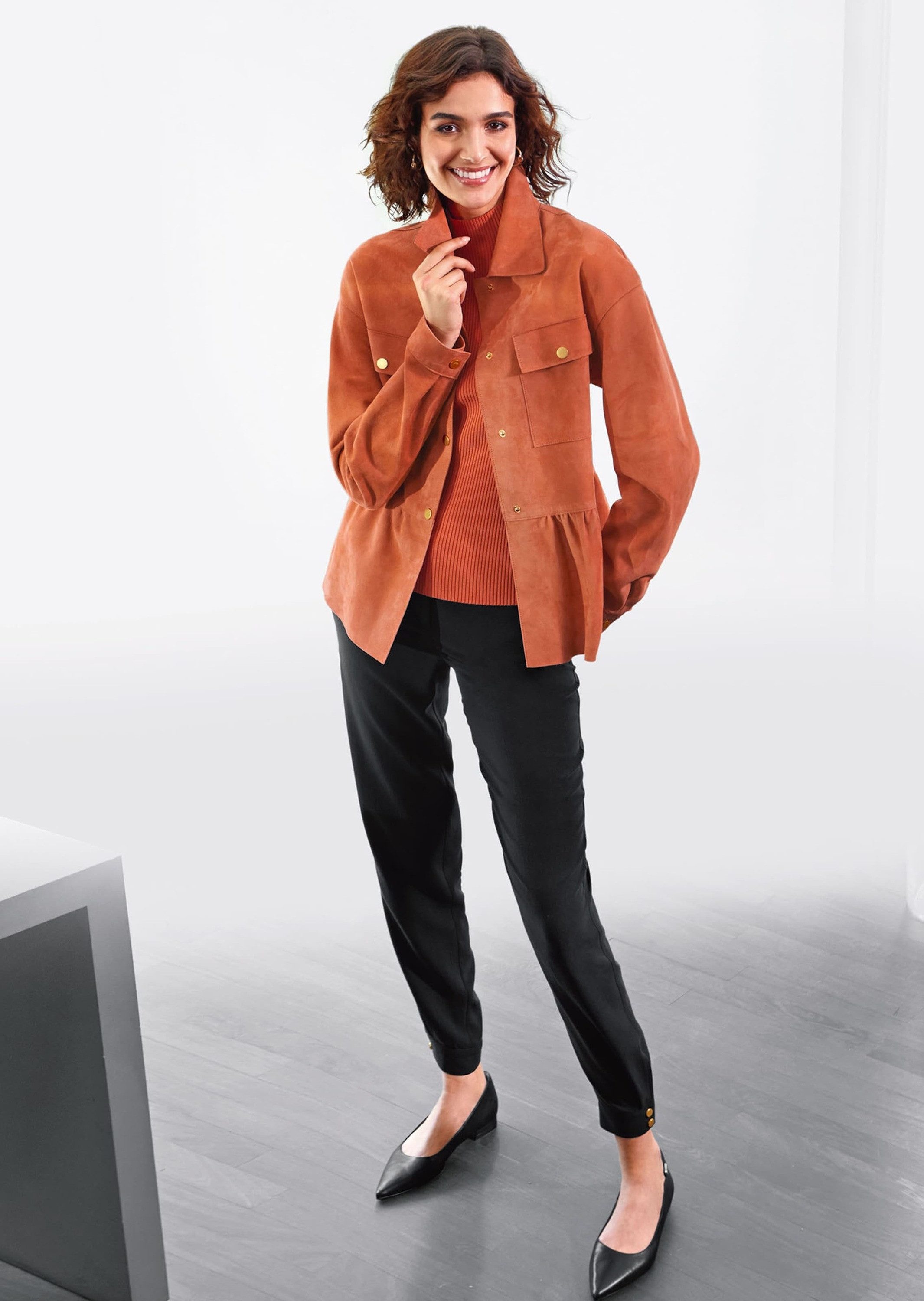 MADELEINE Gerade Jeans Jeans mit Leomuster
