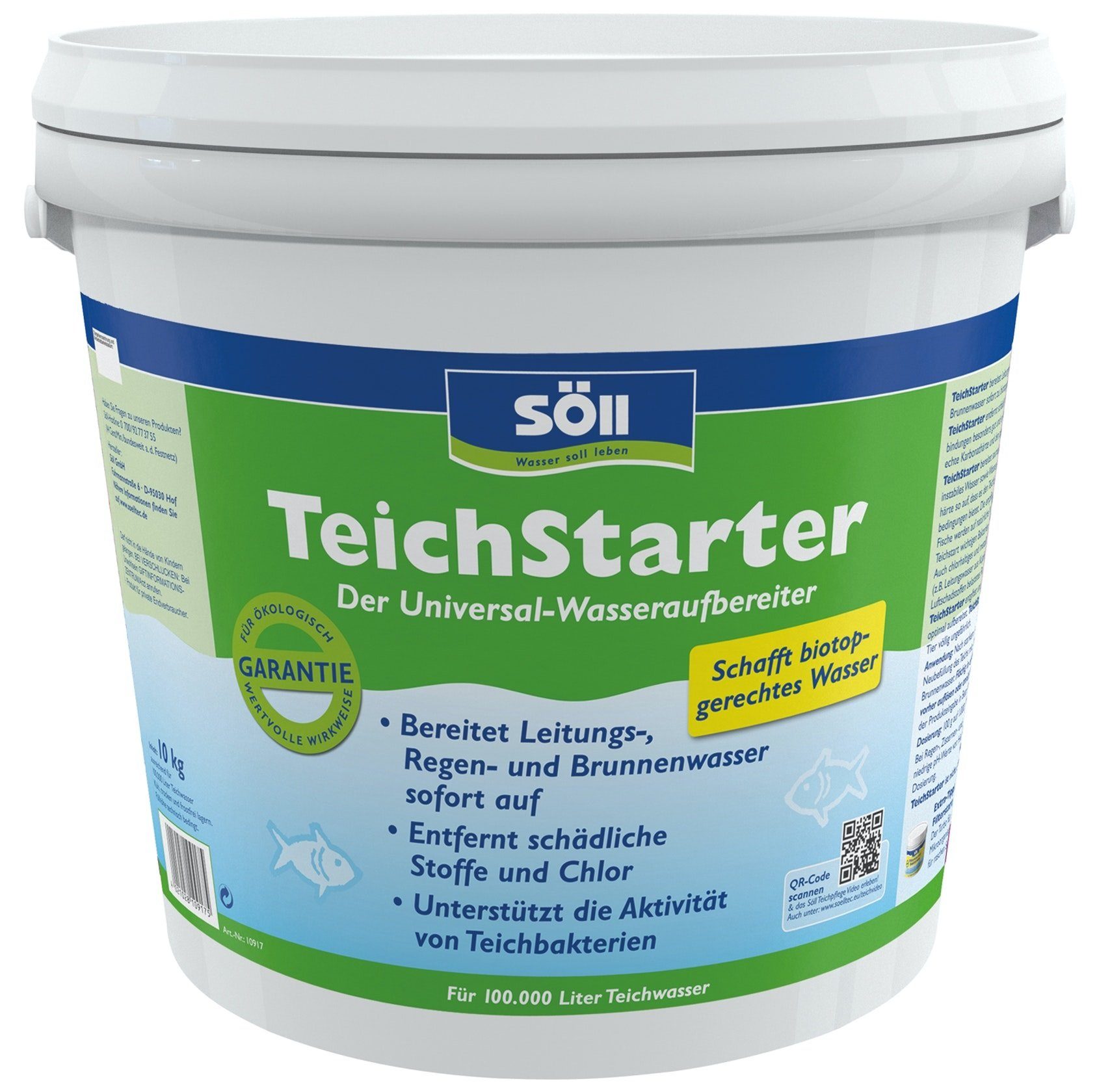 Gartenpflege-Set Söll Wasseraufbereiter 10 Kg Teichstarter für 100 Qbm