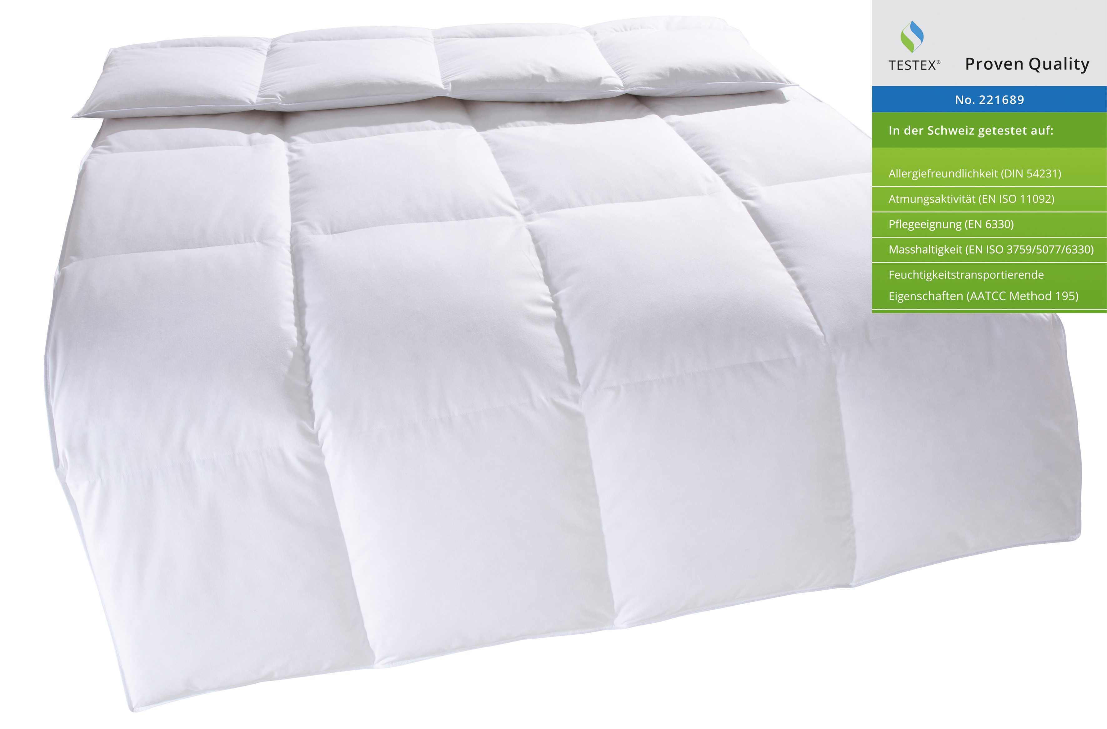 OTTO home Federbettdecke RINA, Bettdecke in 135x200 cm & 155x220 cm, Made in Germany, Füllung: 70% Federn & 30% Daunen, Bezug: Baumwolle, Bettdecken, Sommer, Winter, Decke, Made in Germany