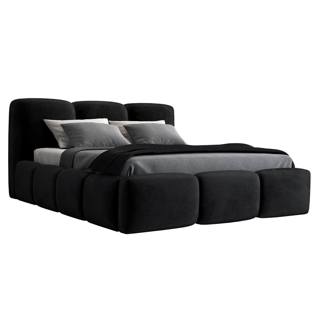 A&J MöbelLand GmbH Polsterbett STAR-OM mit Bettkasten und Lattenrost (Bett mit Kopfteil. Lattenrost und Bettkasten Inclusive! Viele Varianten zur Auswahl – wählen Sie Größe und Farbe!, TOP ANGEBOT), Länge: 220 cm Höhe Kopfteil: 100 cm