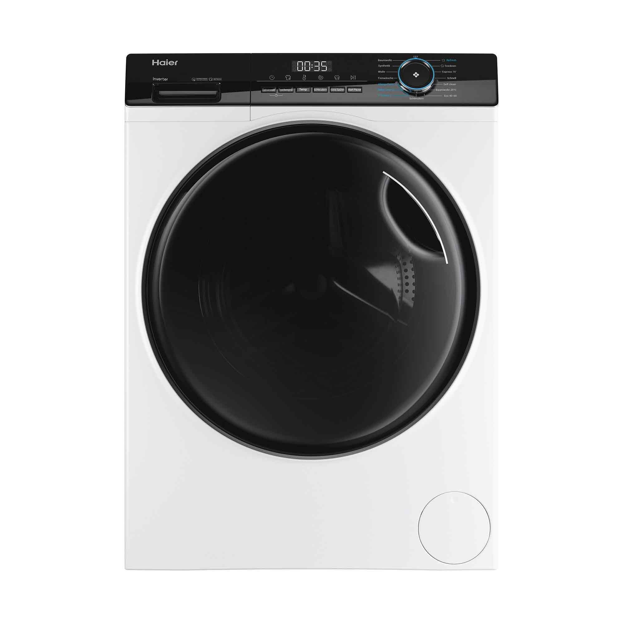 Haier Waschtrockner HWD100-B14939, 10 kg, 6 kg, 1400 U/min, Dampf-Funktion, Thermotür, Mengenautomatik, Aquastop