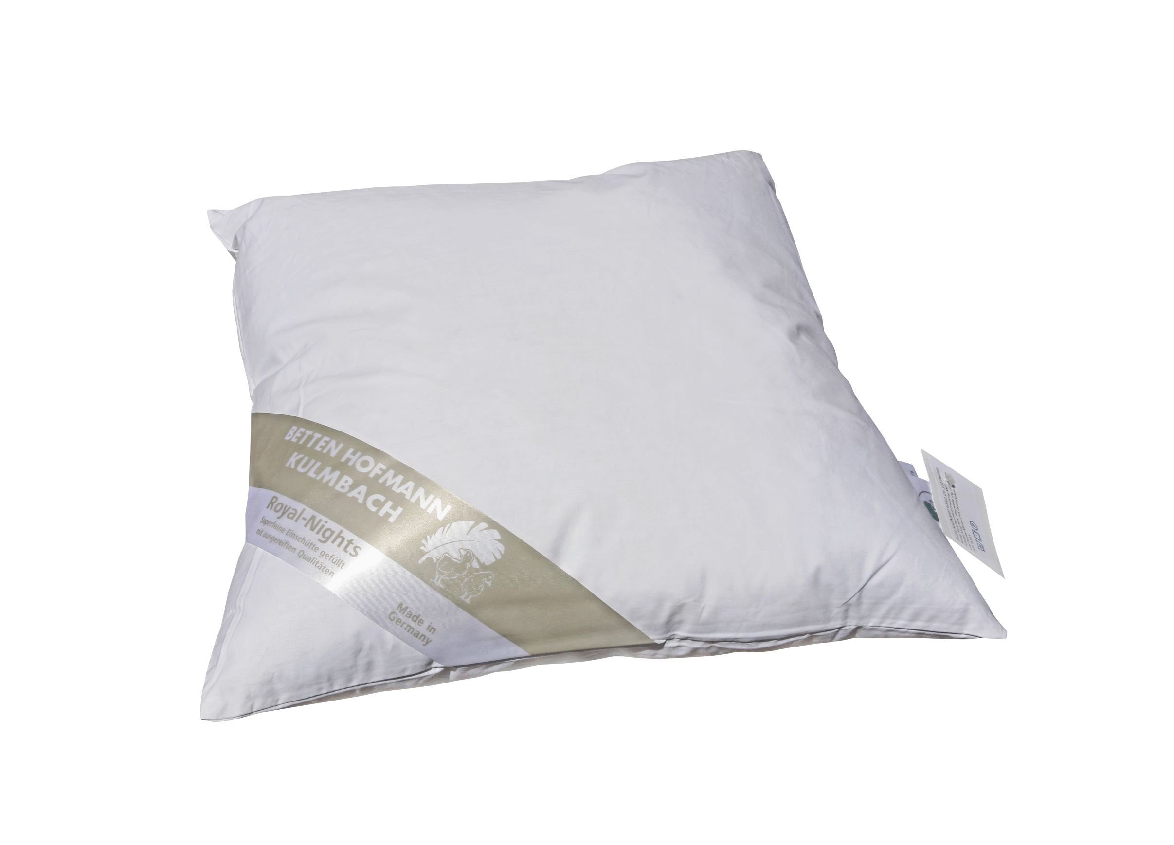 Betten Hofmann Federkopfkissen Betten Hofmann Pusta Kopfkissen 40x40 cm Federkissen mit 30% Daunen, Füllung: 70% Federn, 30% Daunen, Bezug: 100% Baumwolle, Seitenschläfer, Rückenschläfer, medium, made in Germany, vielseitig einsetzbar