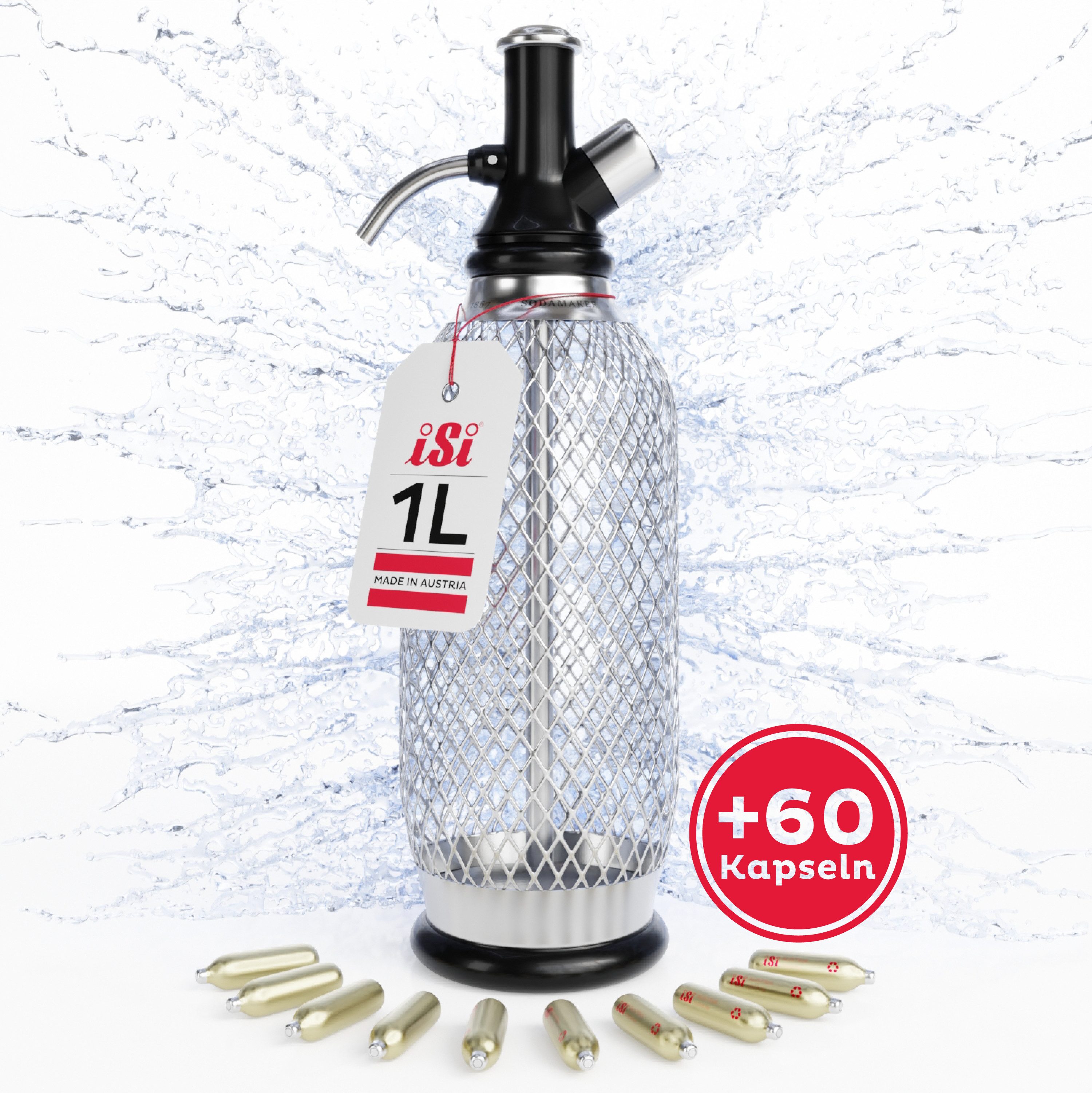 Wassersprudler Soda Maker Classic + 60 Soda Chargers
