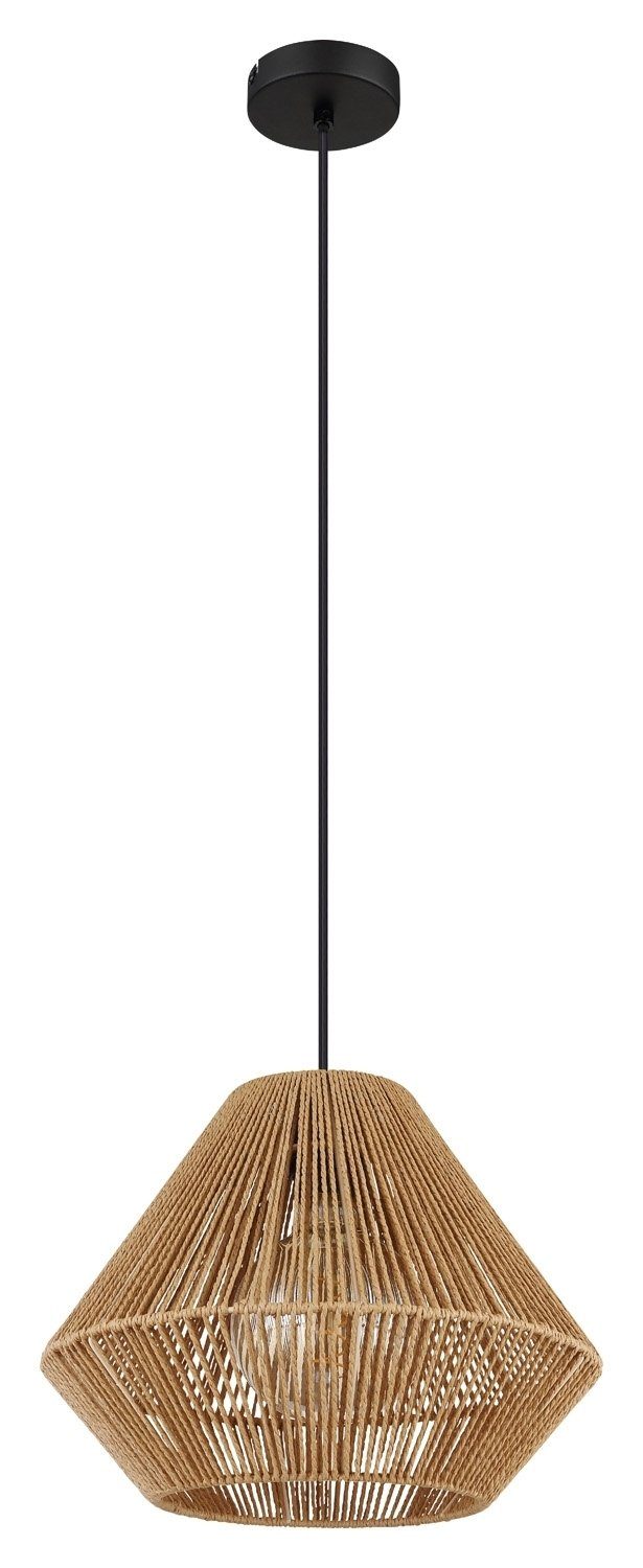 GLOBO LIGHTING Pendelleuchte HOUDINI, 1-flammig, Beige, Schwarz, Metall, oh günstig online kaufen