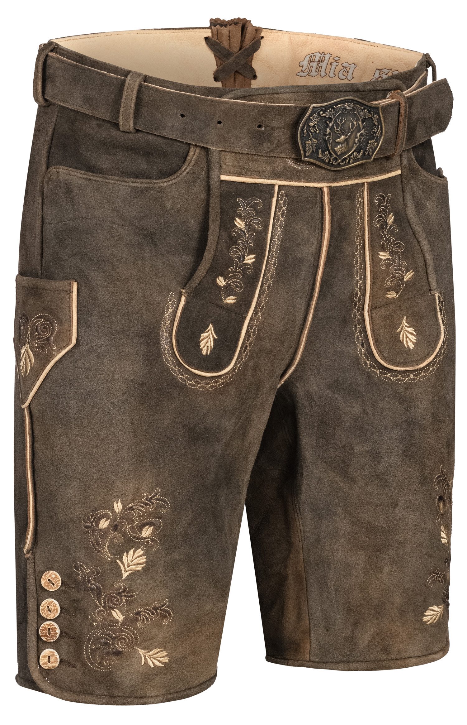 Nübler Trachtenlederhose Lederhose Arnold in Mocca günstig online kaufen