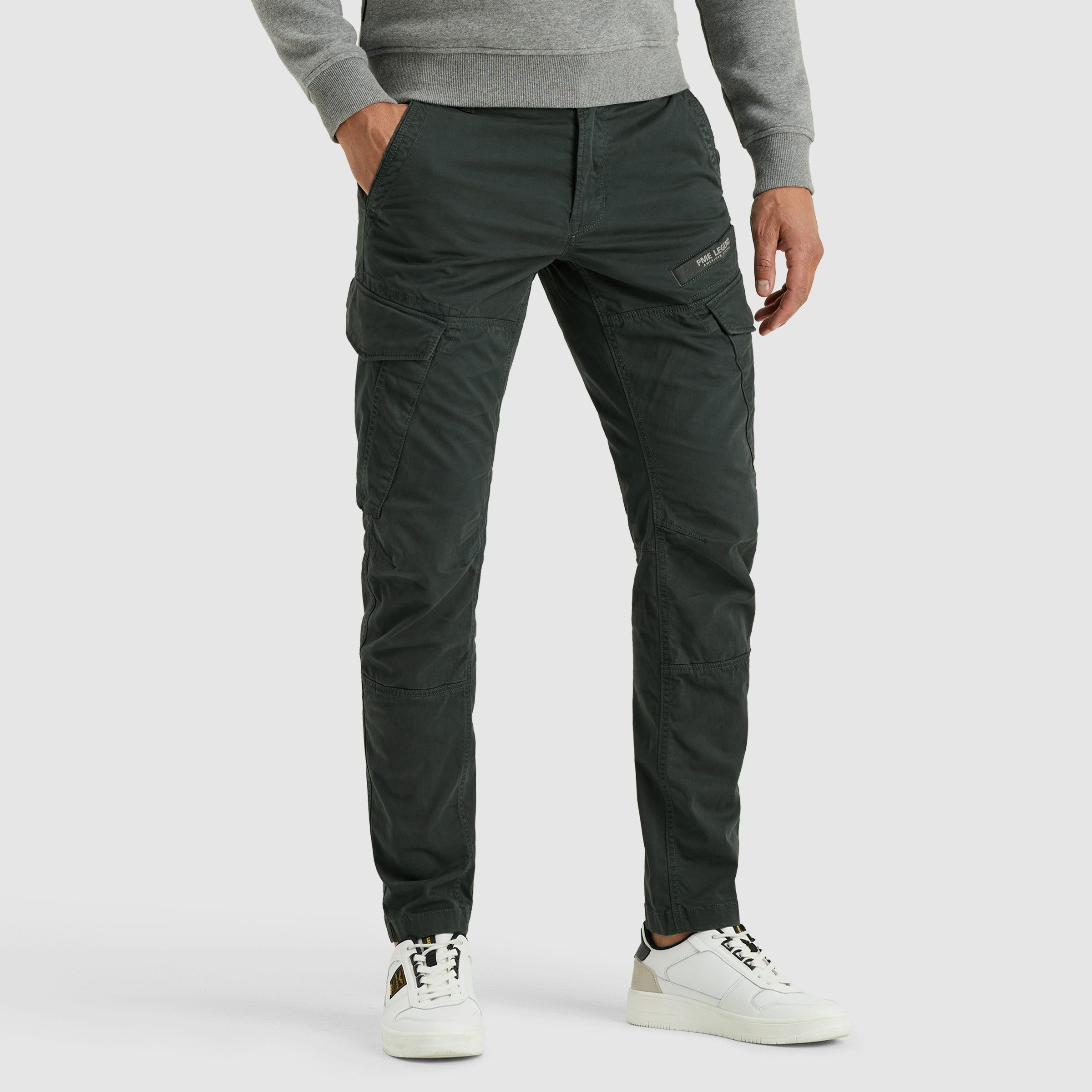 PME LEGEND Cargohose Nordrop Stretch Twill mit Logo Stickerei