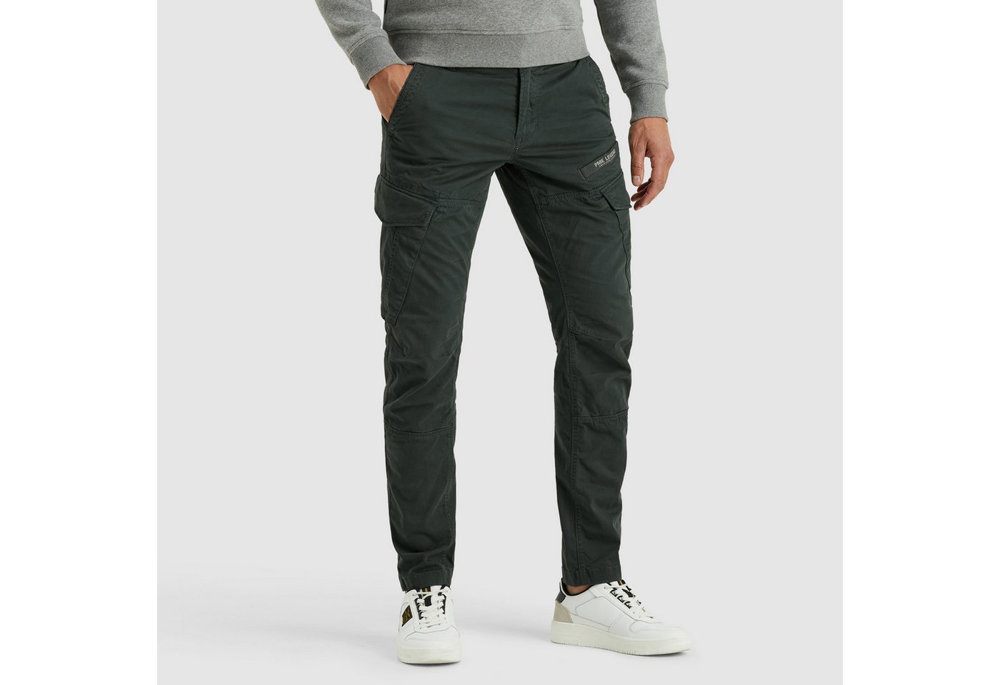PME LEGEND Cargohose Nordrop Stretch Twill mit Logo Stickerei