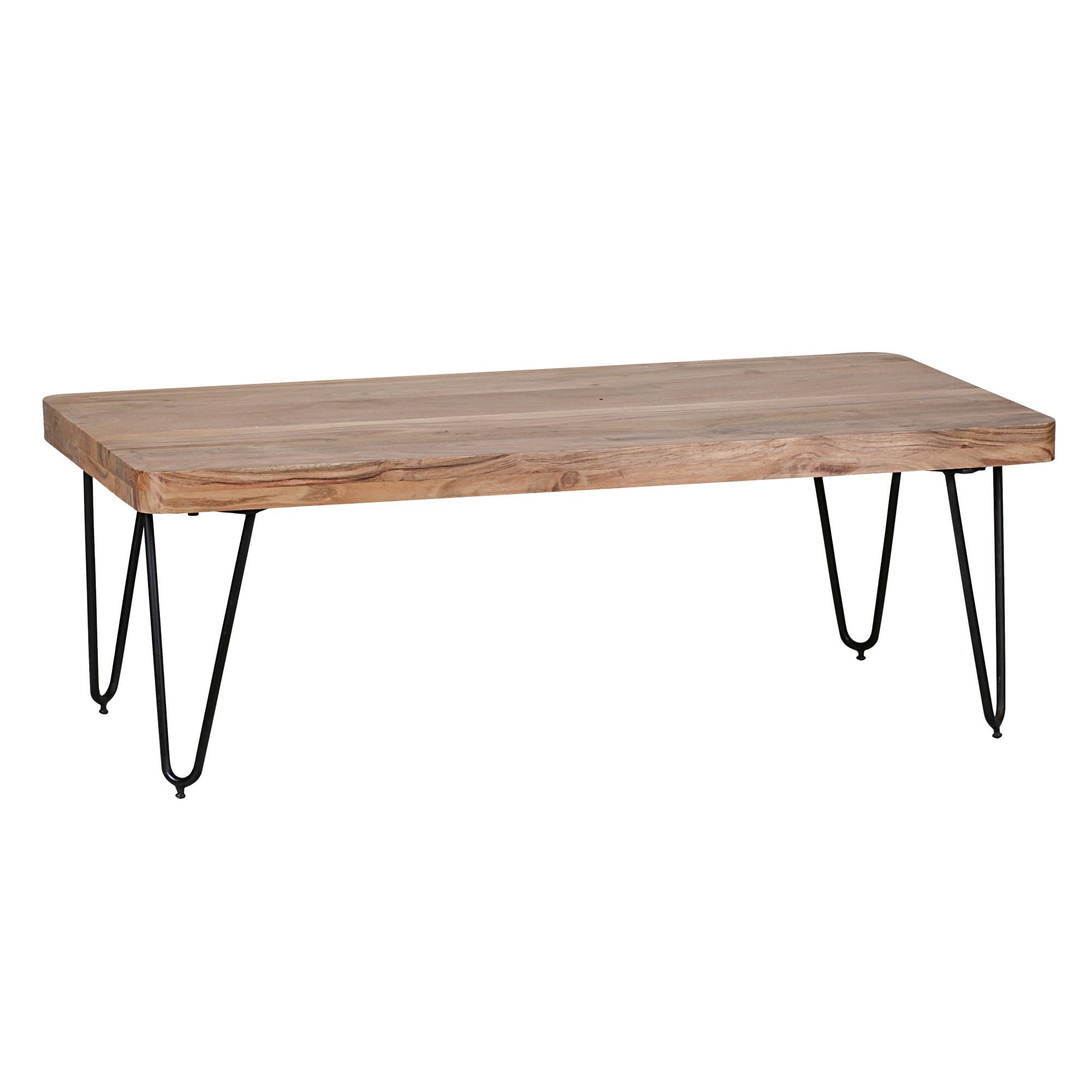 KADIMA DESIGN Couchtisch Beistelltisch BALU - Massivholz & Metall fürs Wohnzimmer