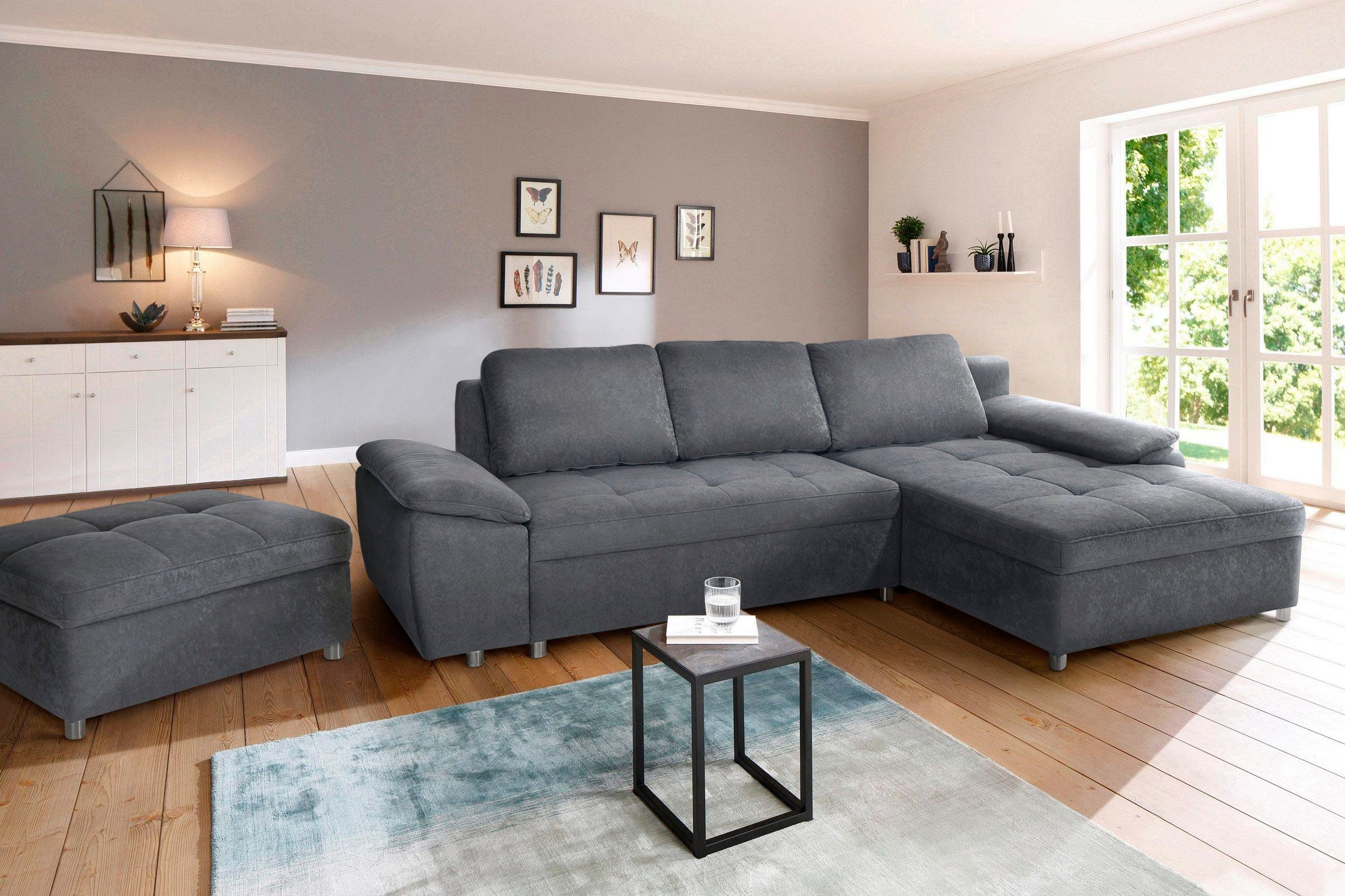 sit&more Ecksofa Labene L-Form, wahlweise mit Bettfunktion und Bettkasten, auch als XXL-Variante