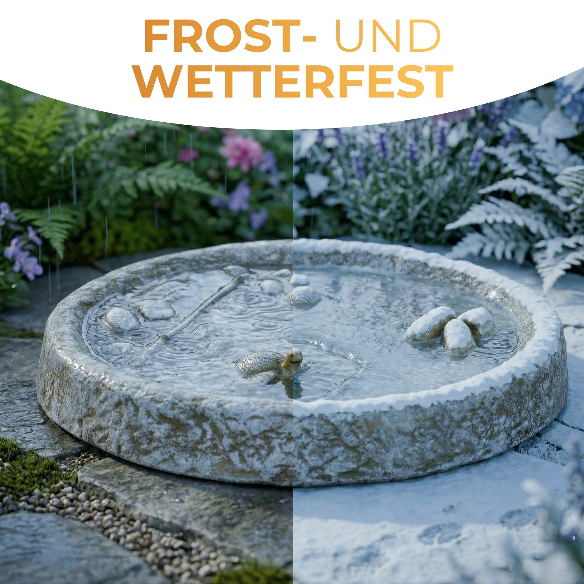 Radami Vogeltränke Vogeltränke Vogelbad Wasserstelle Vogelbecken Gelb