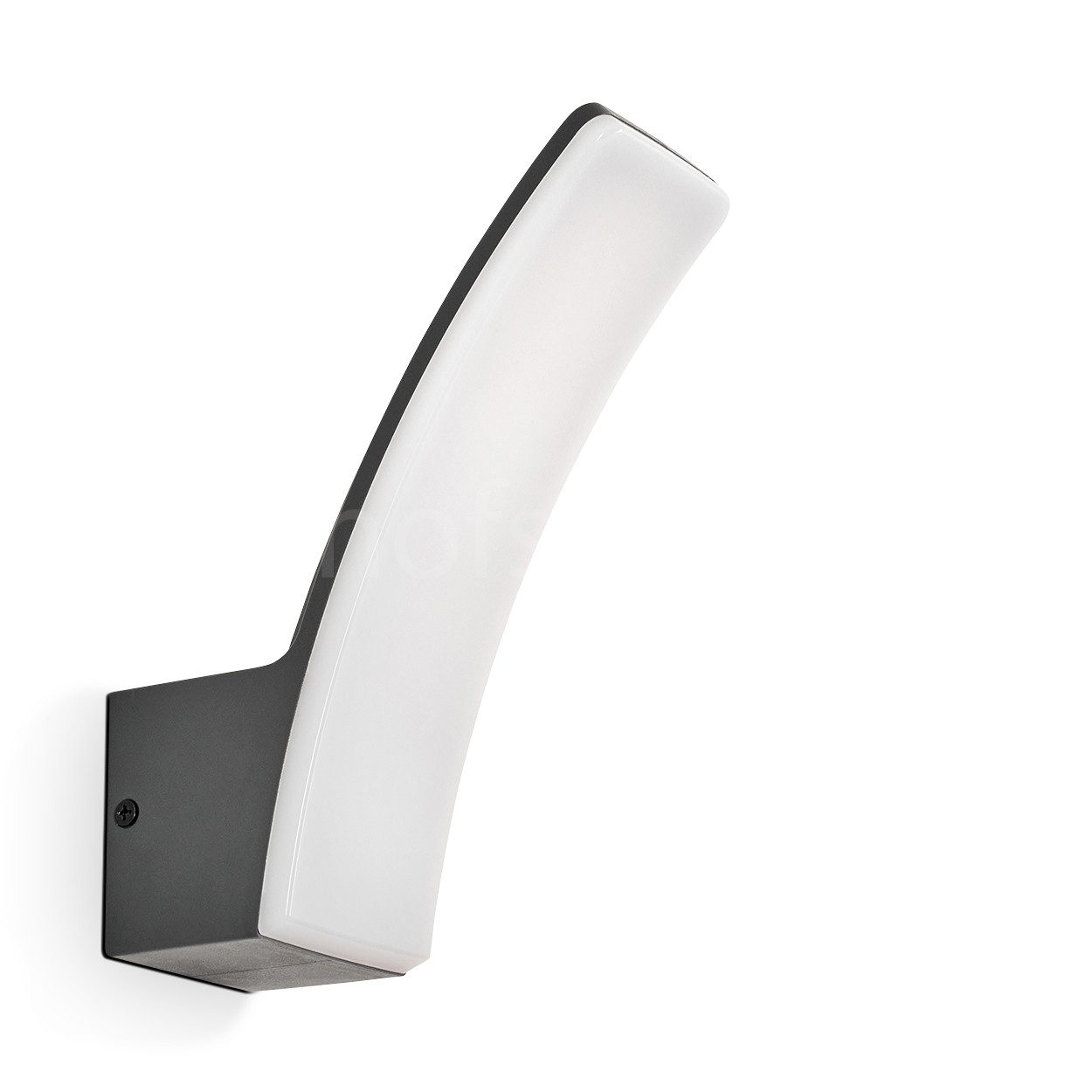 hofstein Außen-Wandleuchte moderne Wandleuchte aus Metall/Kunststoff in Anthrazit/Weiß, LED wechselbar, 3000 Kelvin, Wandlampe für Balkon/Terrasse, LED 11 W, 700 Lumen, 3000 Kelvin, IP44
