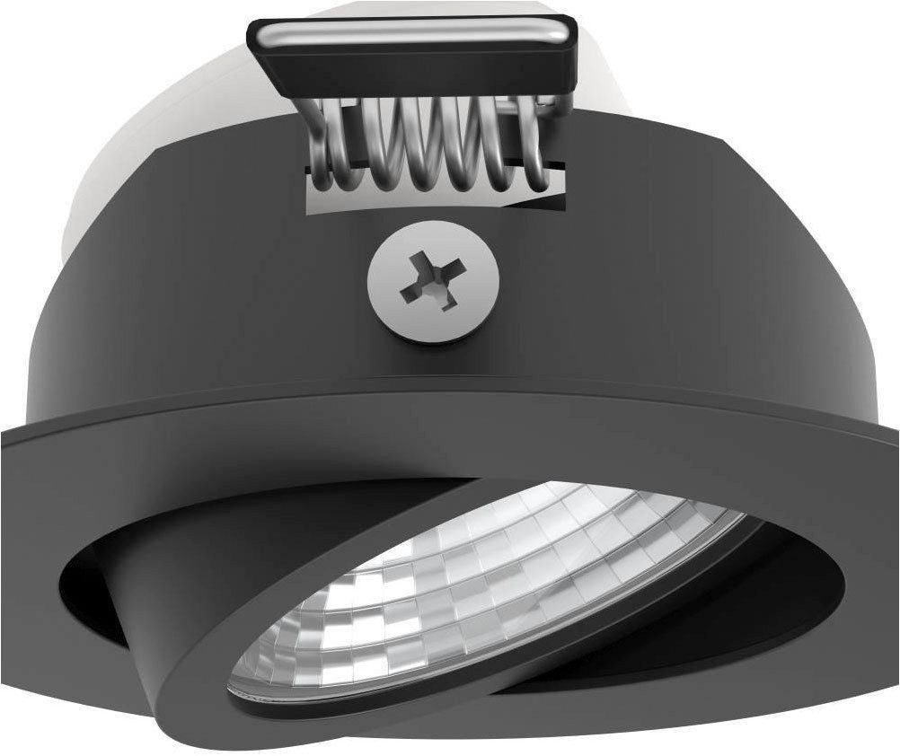 EGLO Deckenleuchte SALICETO, Dimmer, Dimmfunktion, LED fest integriert, Warmweiß, LED, Einbaupot, Wohnzimmerleuchte, 4,2x8,8x4,2cm, Ausschnitt 6,8cm