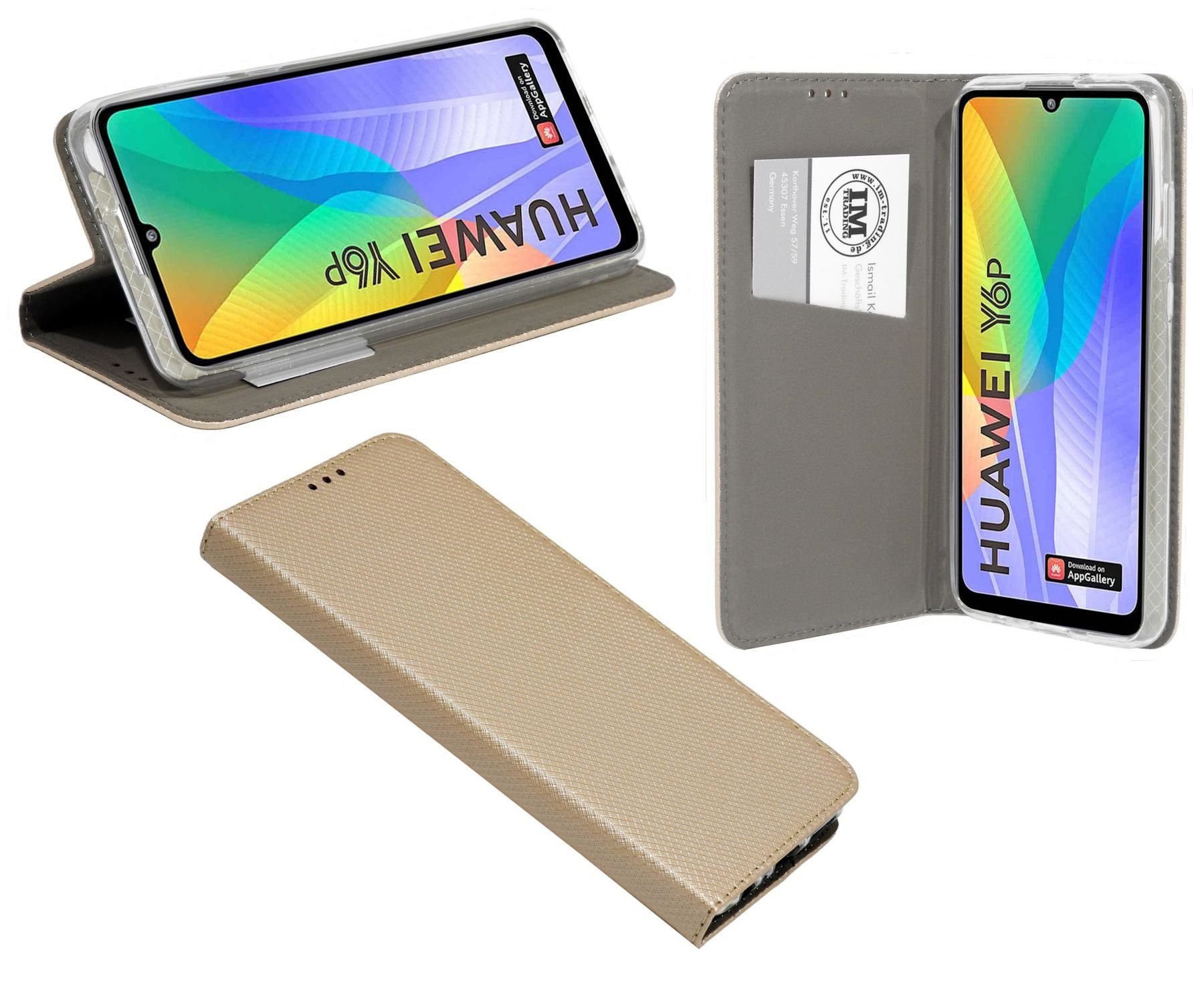 Handyhülle cofi1453® Buch Tasche "Smart" kompatibel mit HUAWE