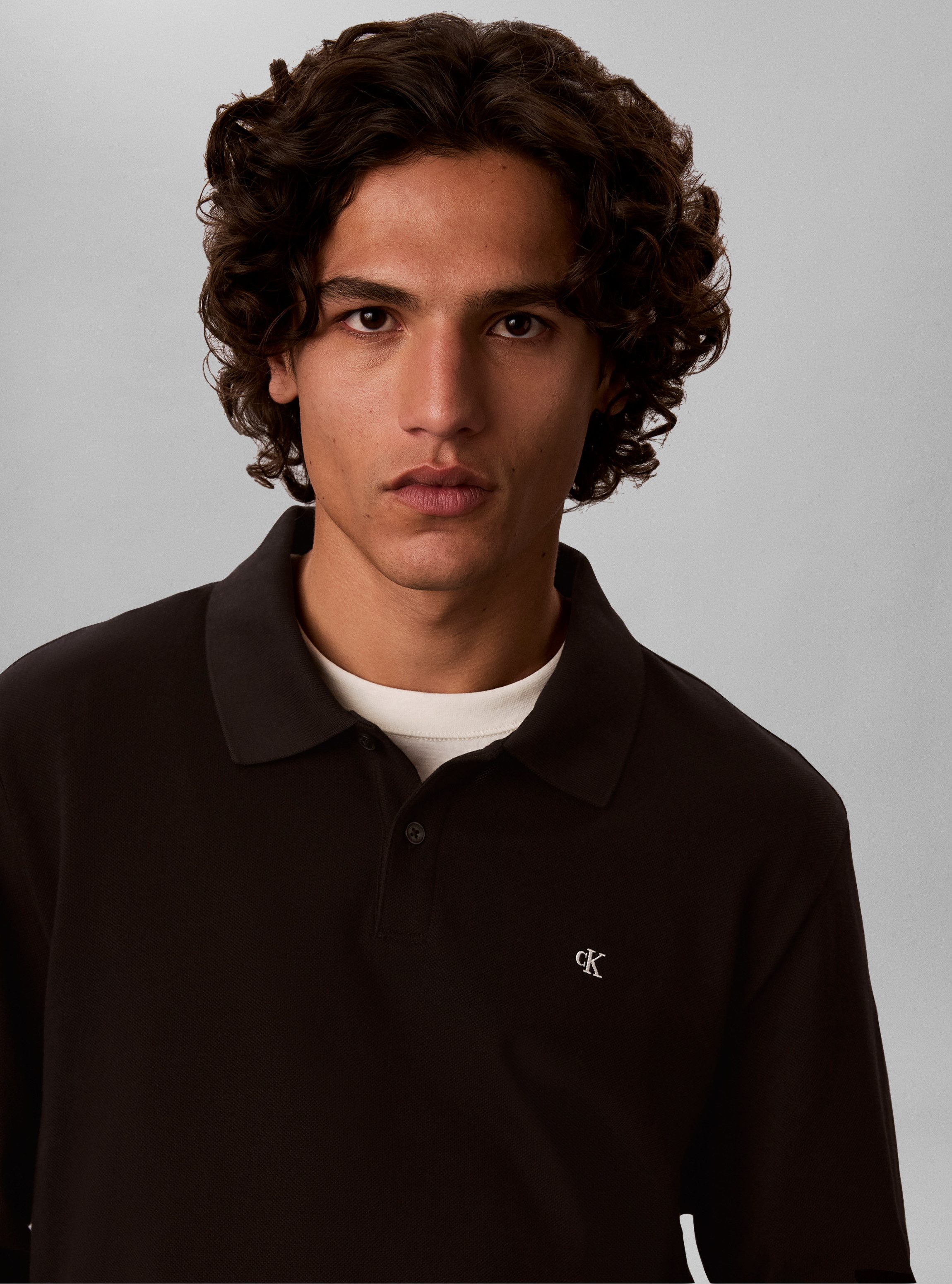 Calvin Klein Jeans Langarm-Poloshirt PIQUE EASY POLO Regular fit mit Polokragen