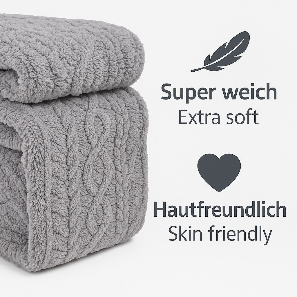 Wohndecke Kuscheldecke BOZEN Ornament Flauschig XXL Größe 150x200 cm, Betz, Wohndecke XXL Warm Sofadecke Decke Couch Fleecedecke