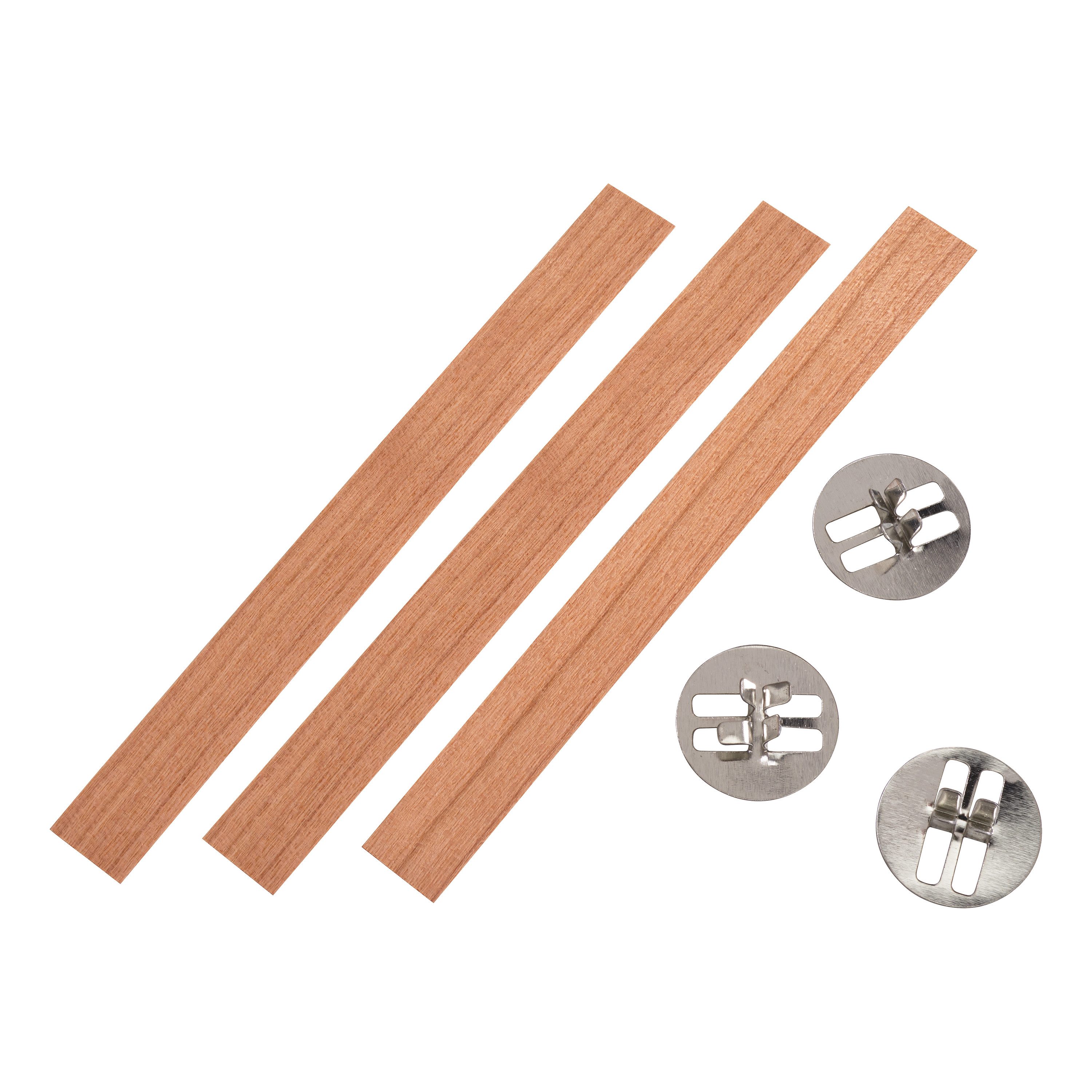 VBS Stumpenkerze Holzdochte mit Halter (6-tlg), 3 Stück günstig online kaufen