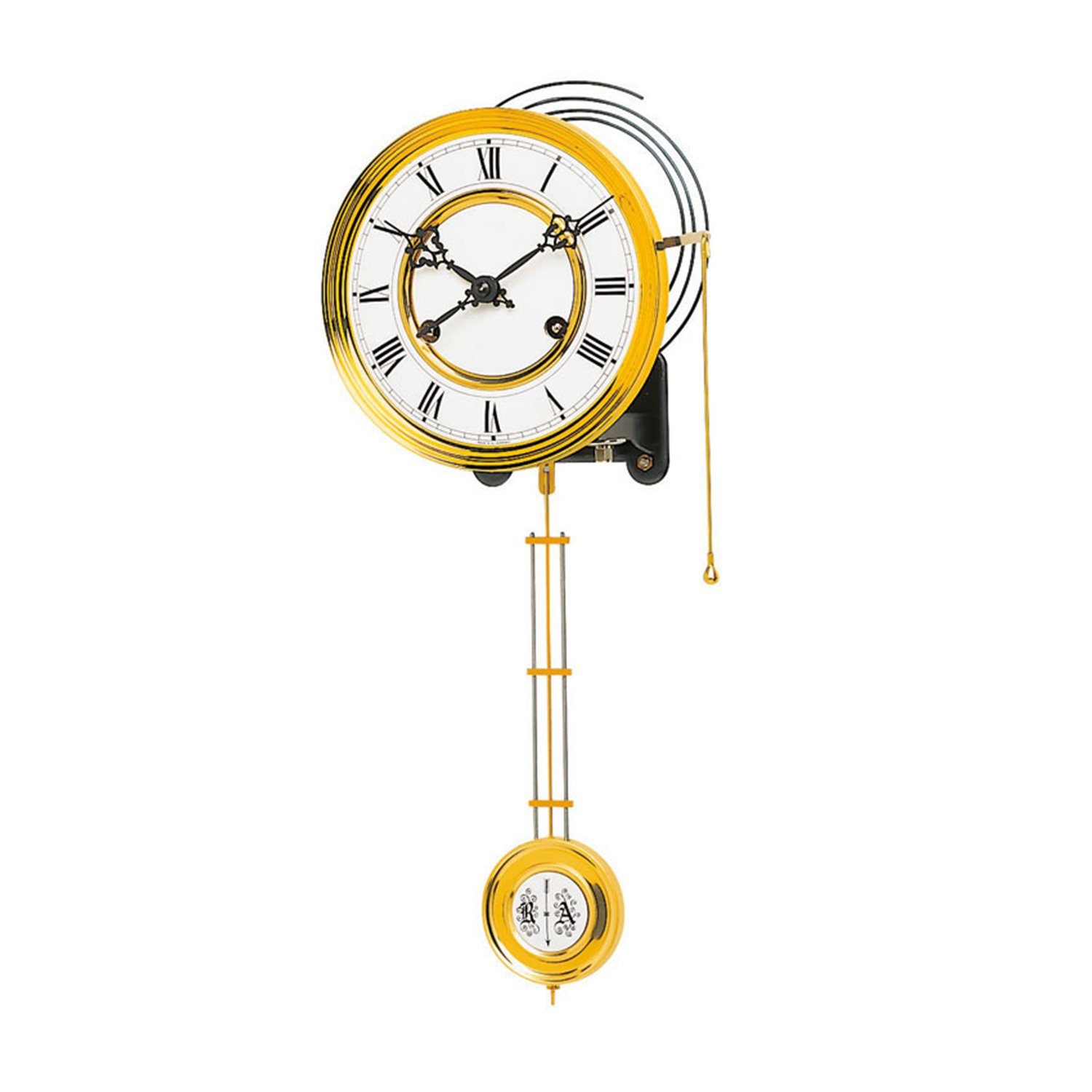 Hermle Wanduhr Federzugwerk Hermle, 14-Tage, Pendellänge 30,5 cm, mit Tonfederschlag