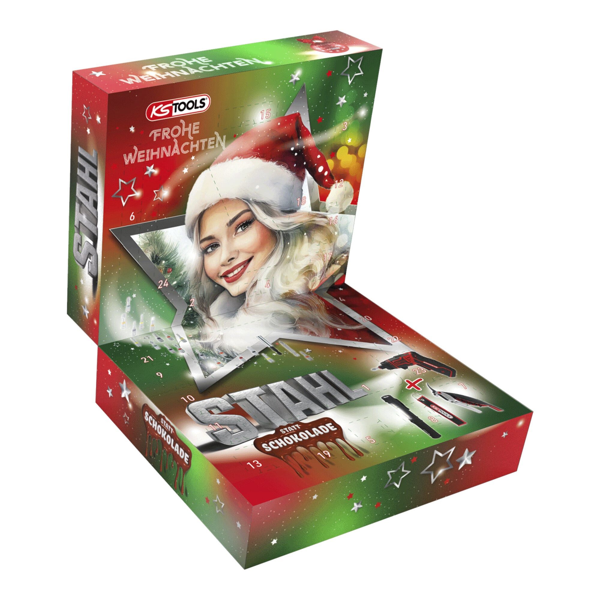 KS Tools Werkzeugset KS Tools Adventskalender mit 1/4 eMONSTER Akku-Bit-Schrauber-Satz, 30- – Bild 4 von 5