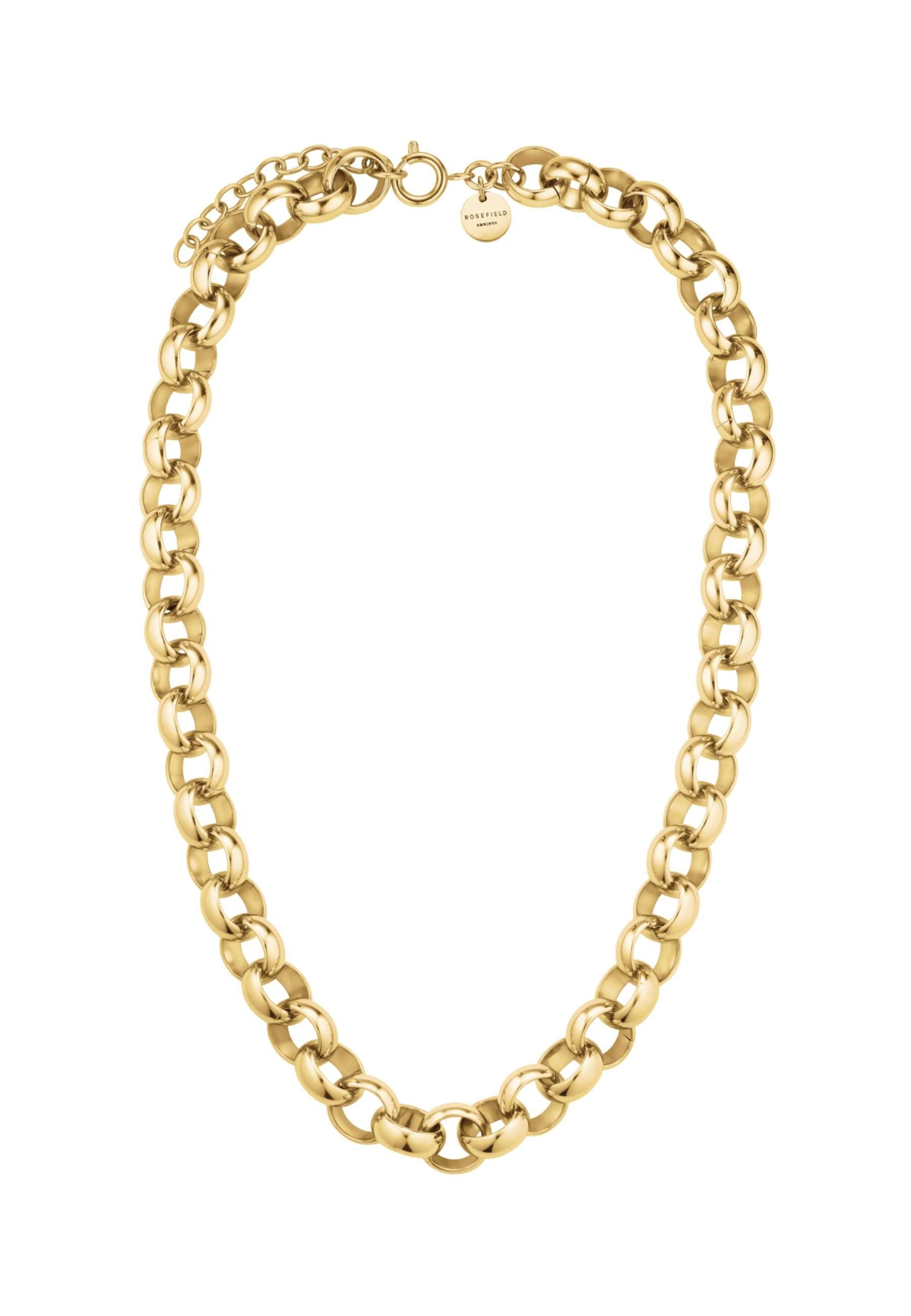 ROSEFIELD Edelstahlkette ROSEFIELD Massiv Halskette für Damen Goldfarben